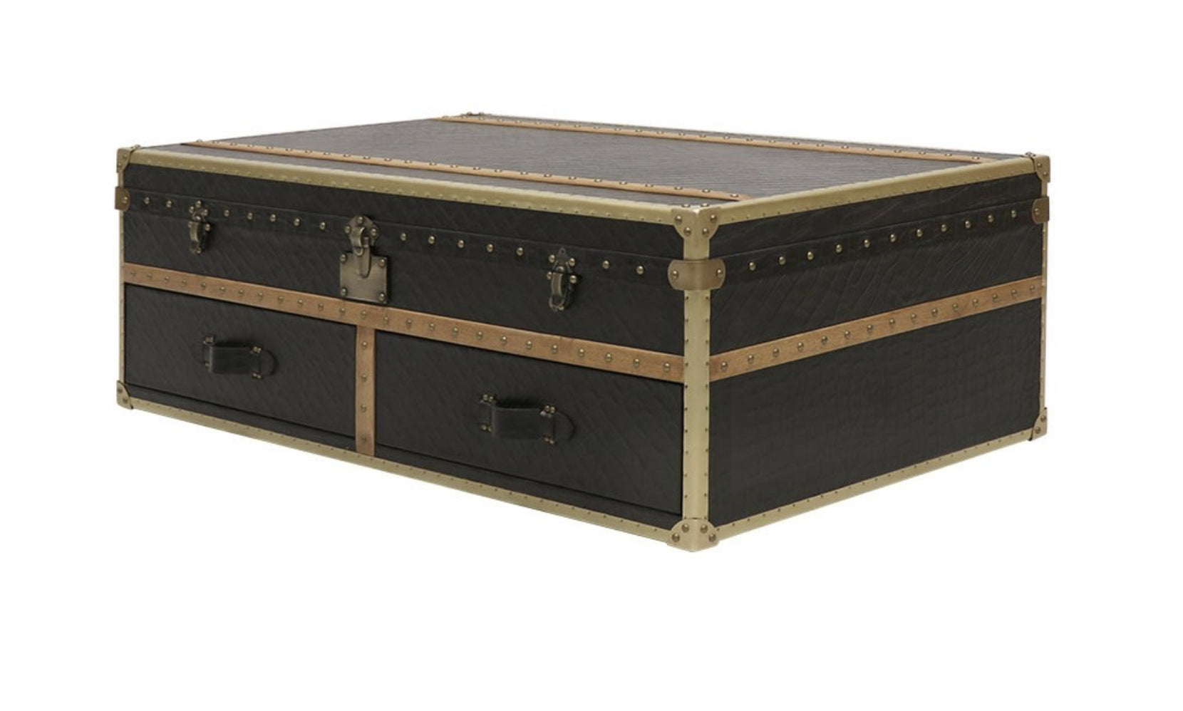 Voyager Leather Trunk Coffee Table