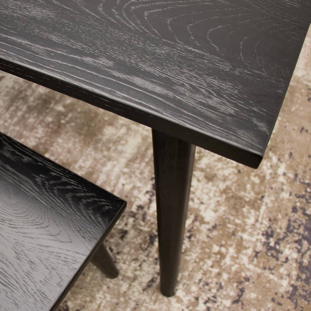 Vaasa Dining Table - Matte Black Oak