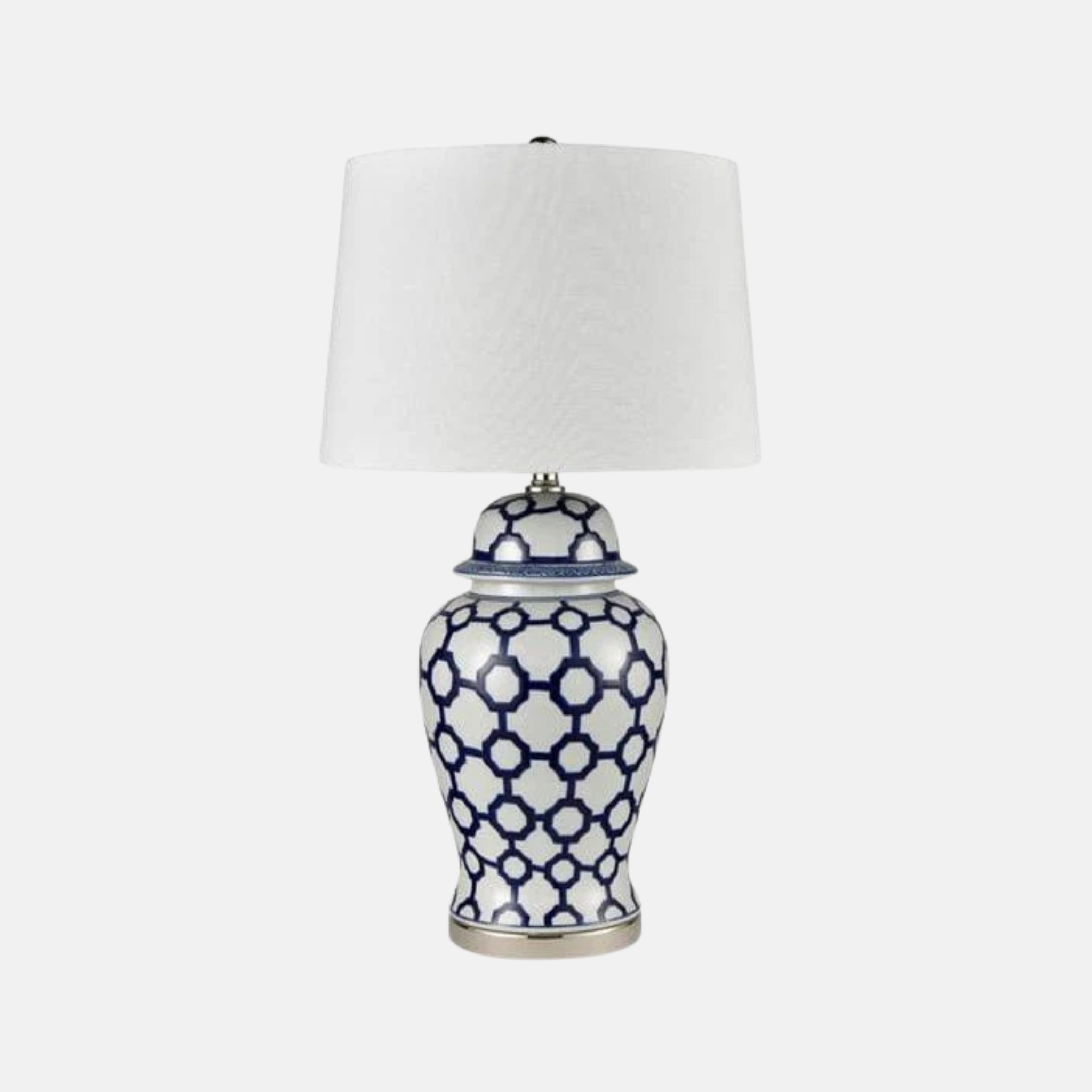 Luca Ceramic Lamp - Blue & White
