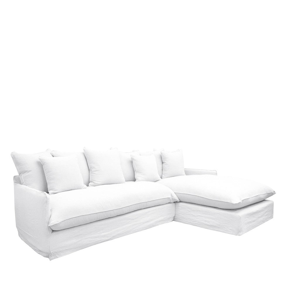 Lotus Modular Right Hand Sofa - White