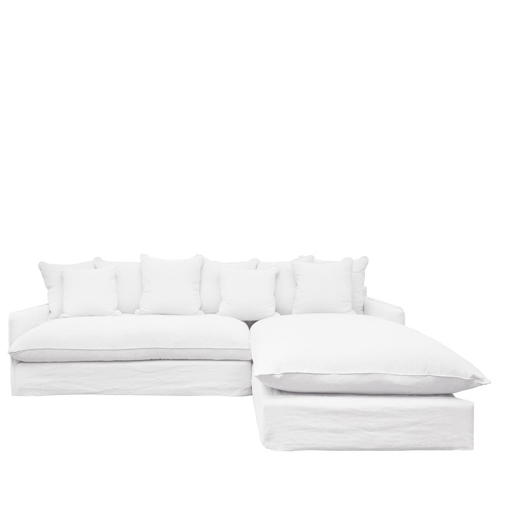 Lotus Modular Right Hand Sofa - White
