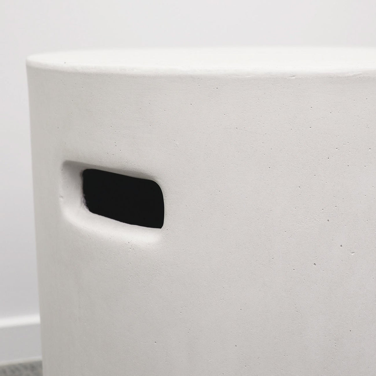 Concrete Pipe Stool/ Side Table - White