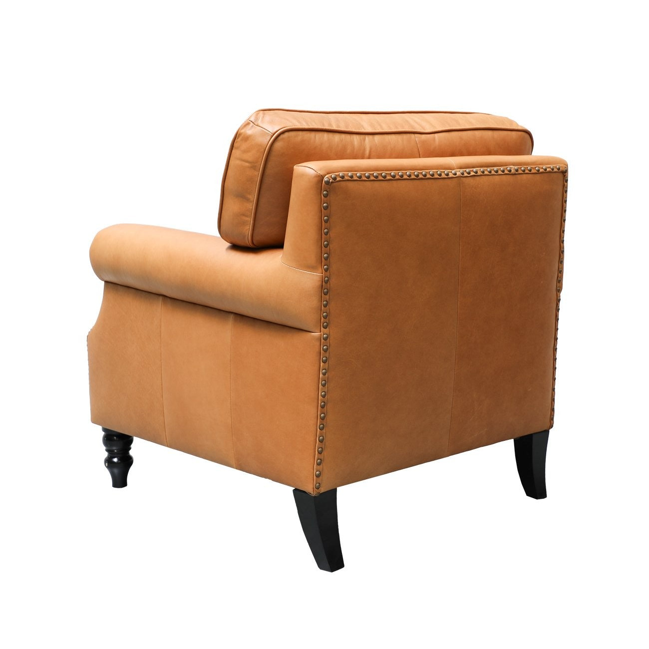 13387 Brunton Armchair Camel Angle Back