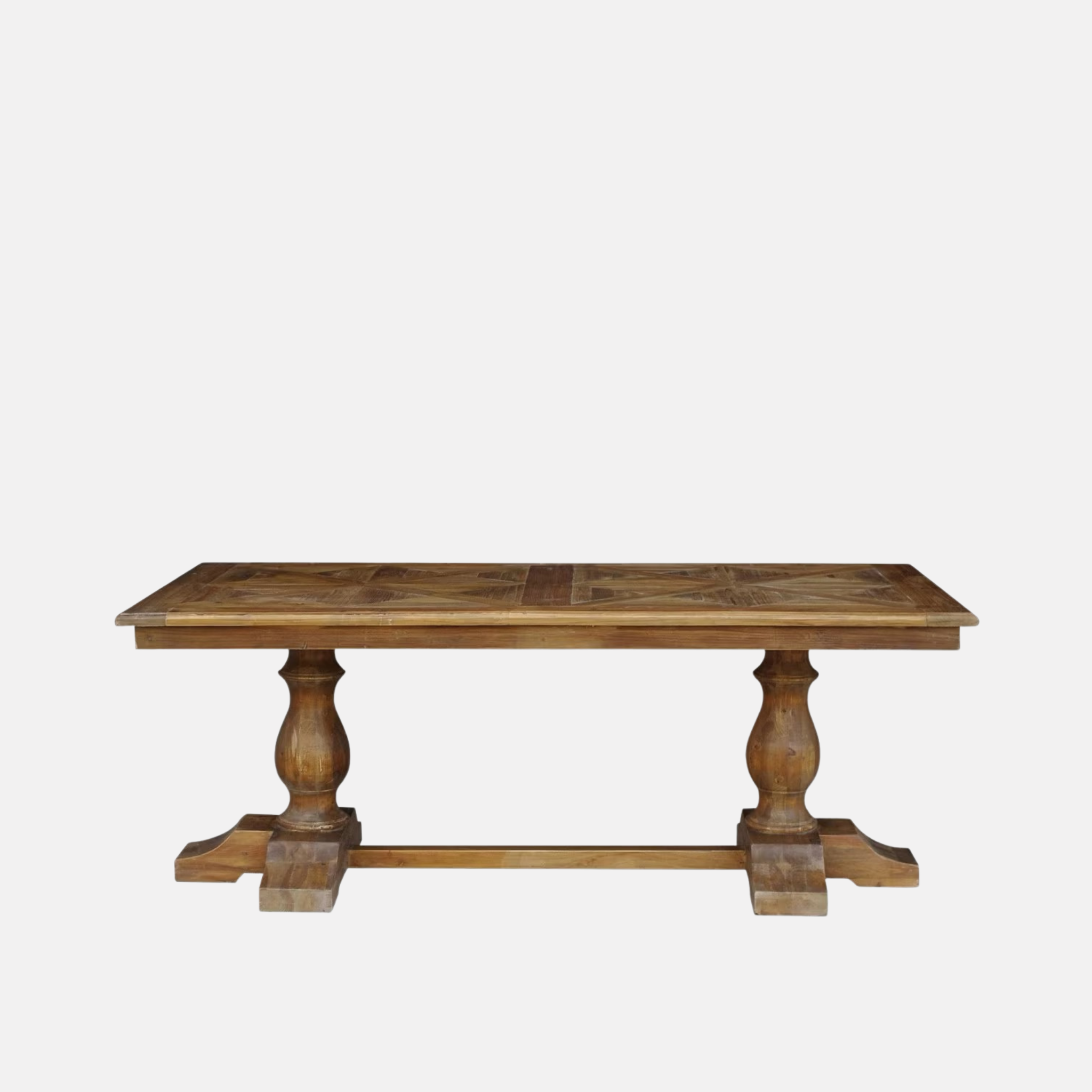 Parquet Top Dining Table - Pine