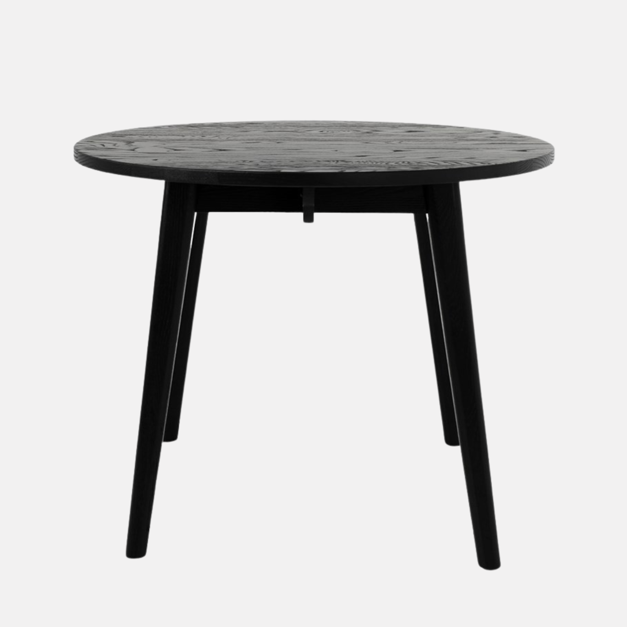 Vassa Round Dining Table Small - Black Oak
