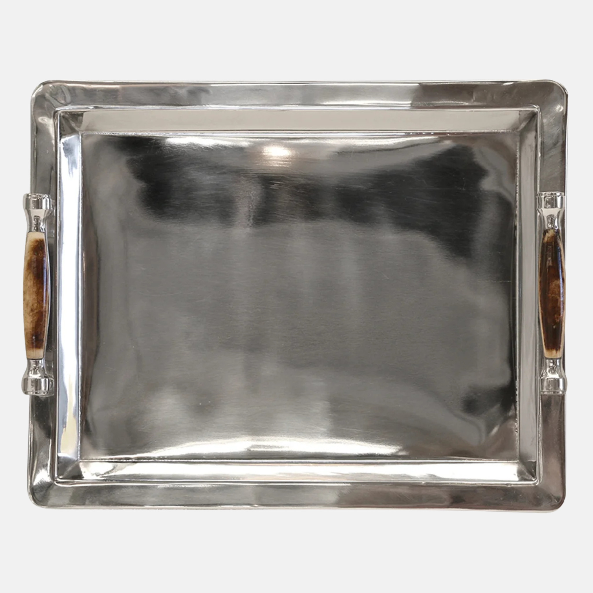 Soho Stainless Steel Tray with Bone Handles