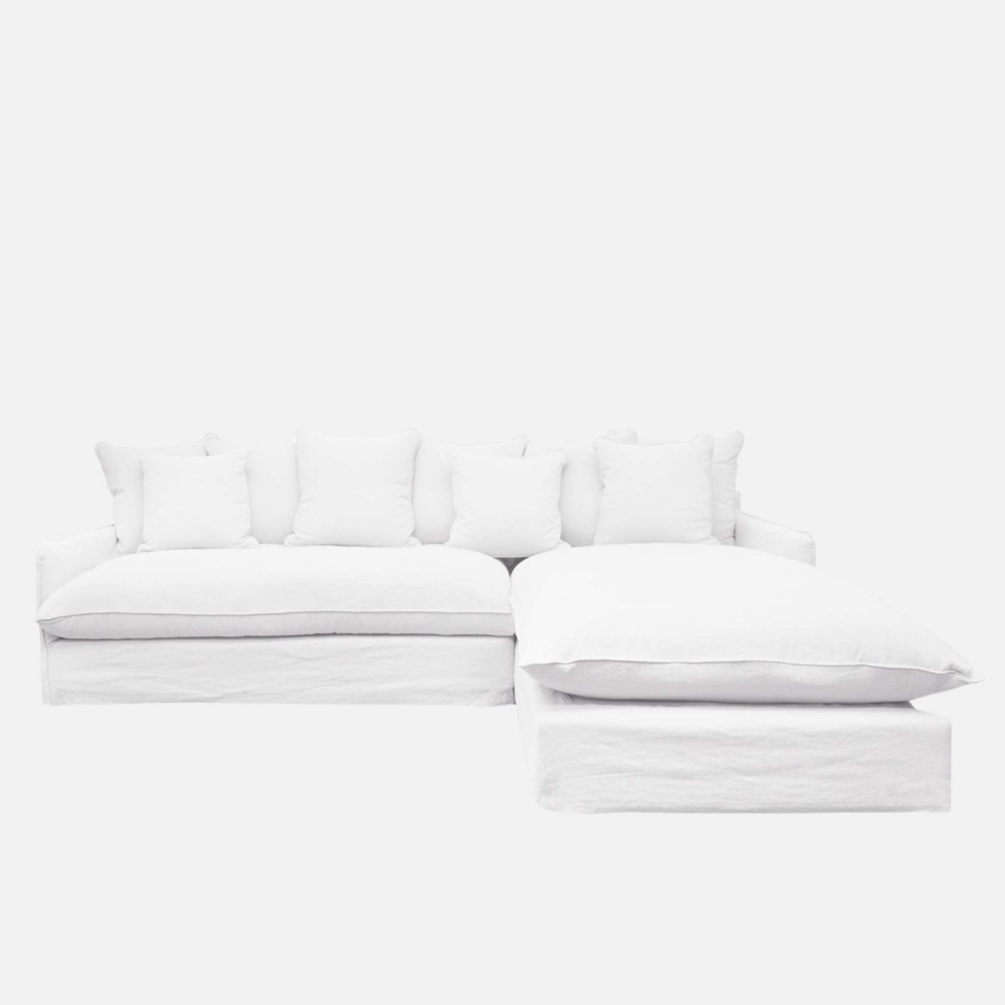 Lotus Modular Right Hand Sofa - White