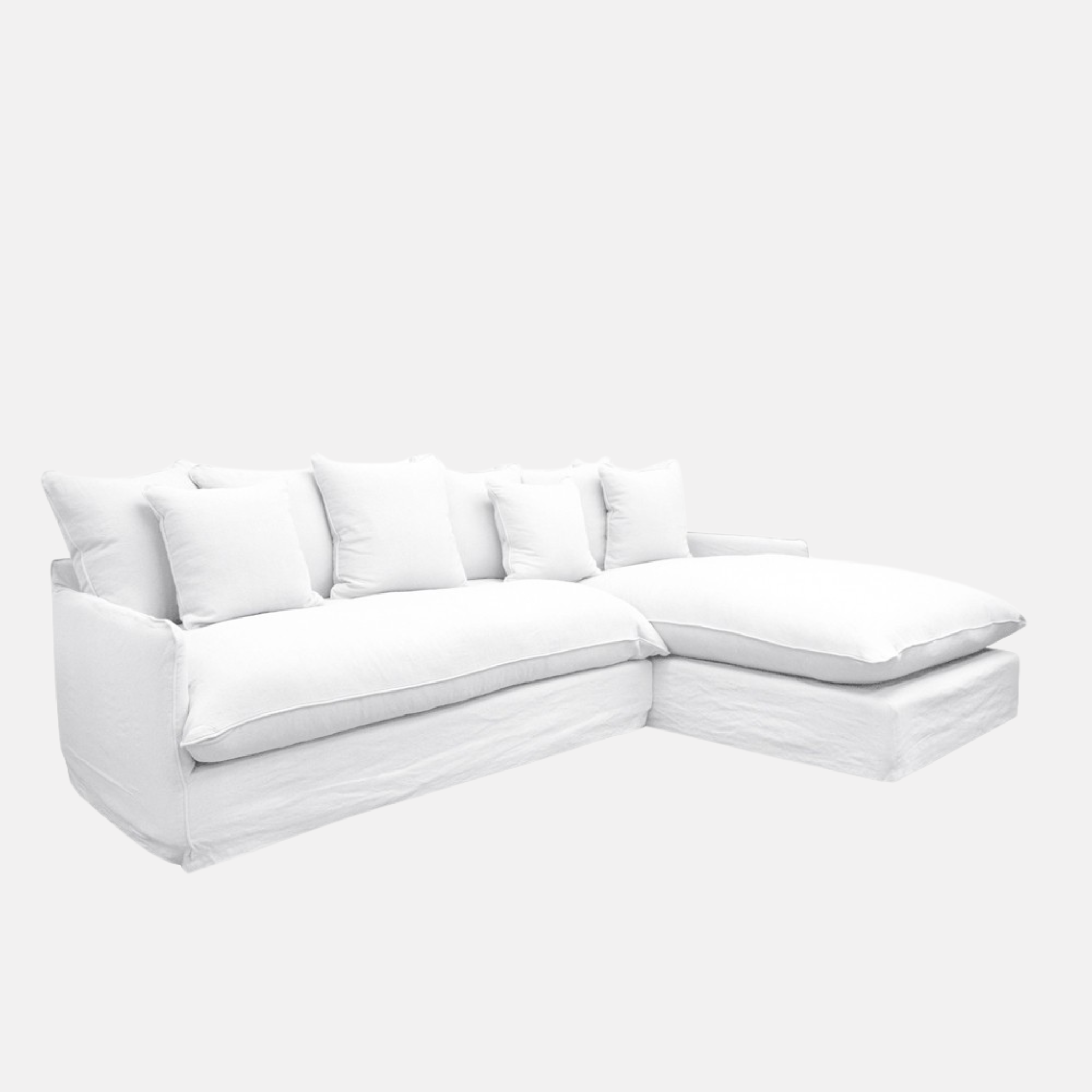 Lotus Modular Right Hand Sofa - White