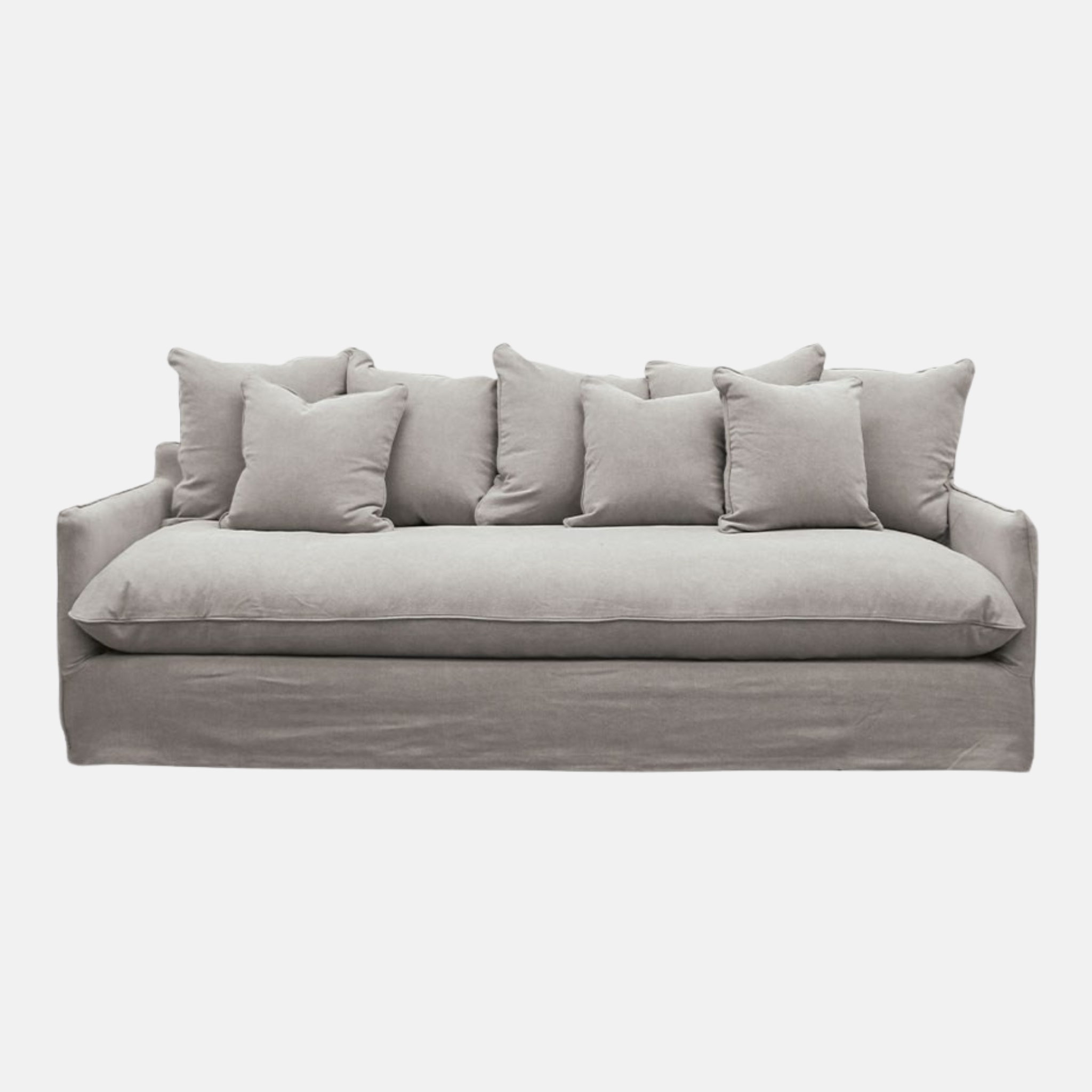 Lotus 3 Seater Slip Cover Sofa - Cement