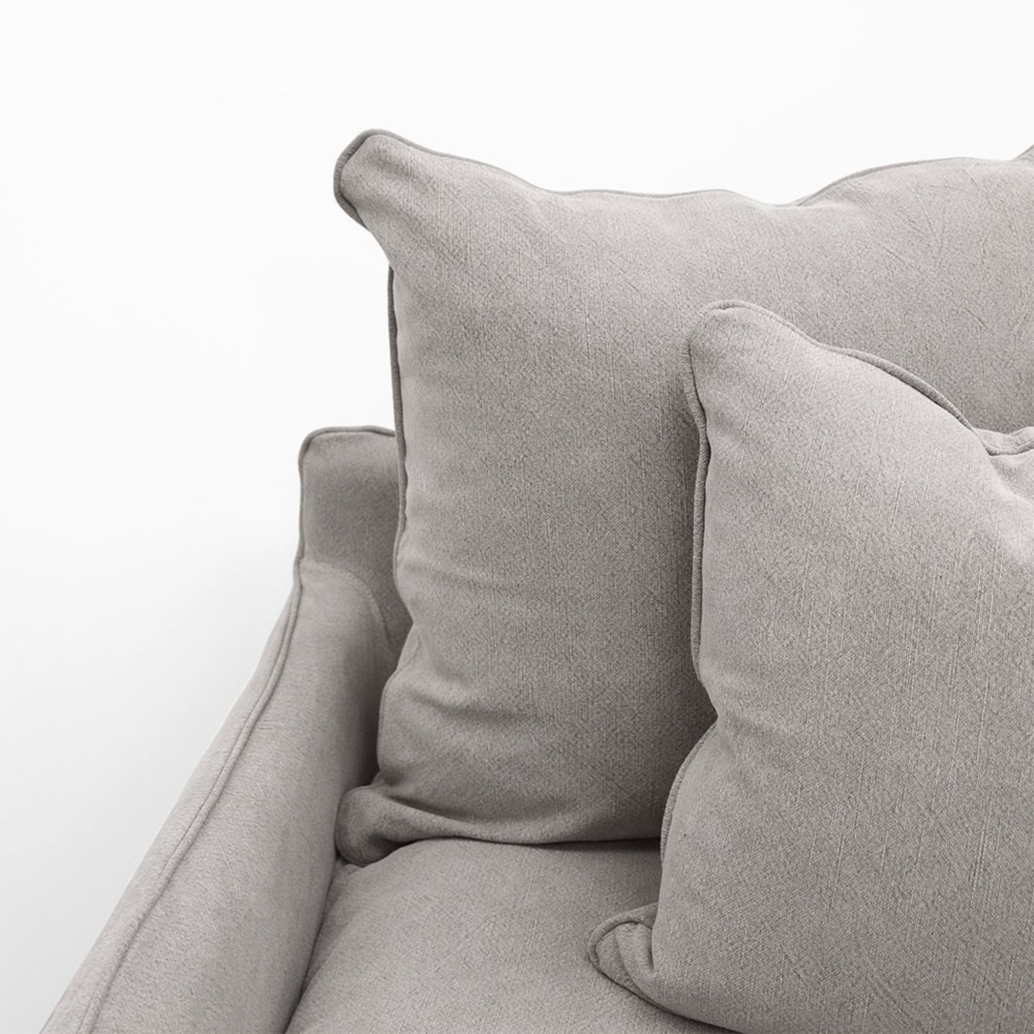 Lotus 2 Seater Slip Cover Sofa - Cement
