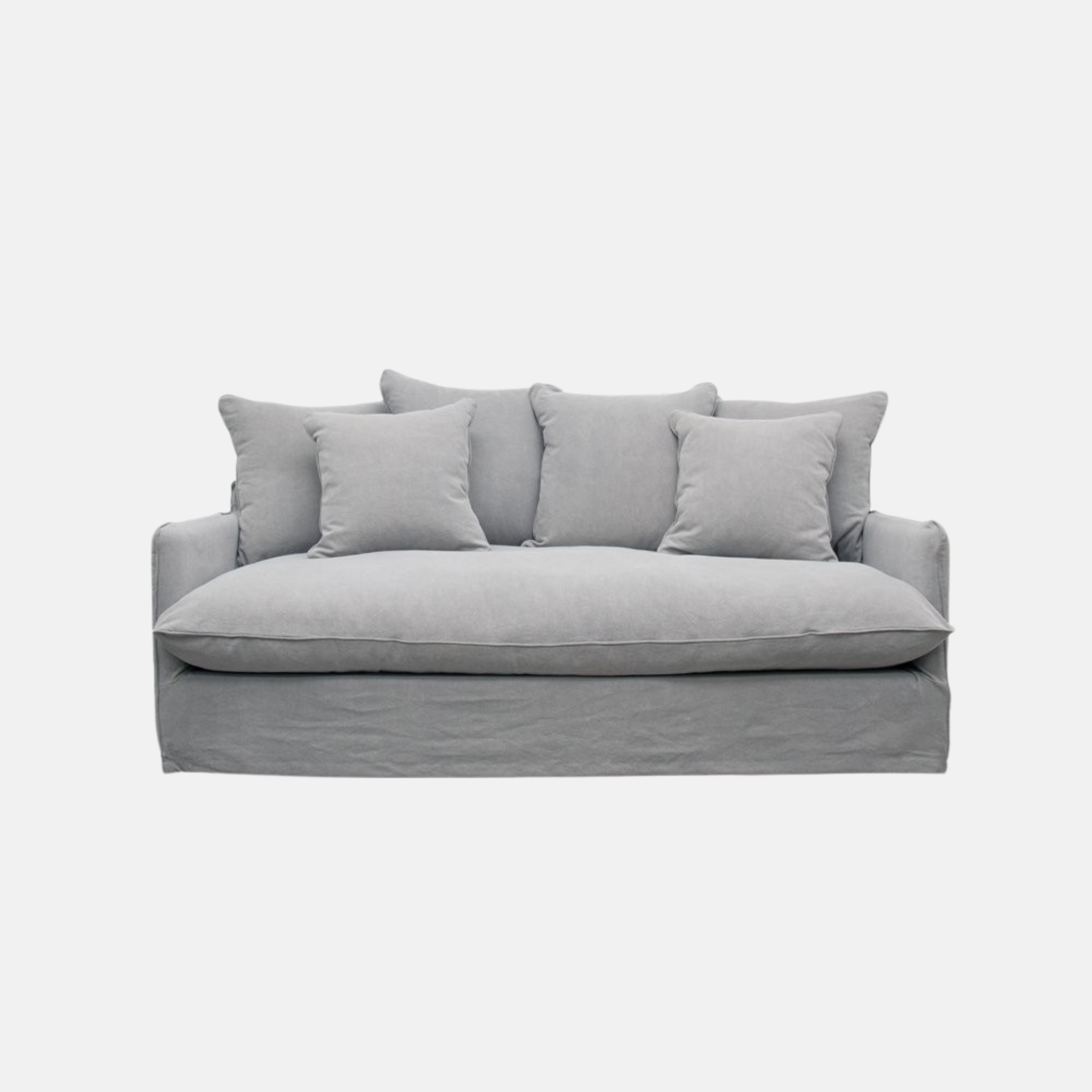 Lotus 2 Seater Slip Cover Sofa - Cement