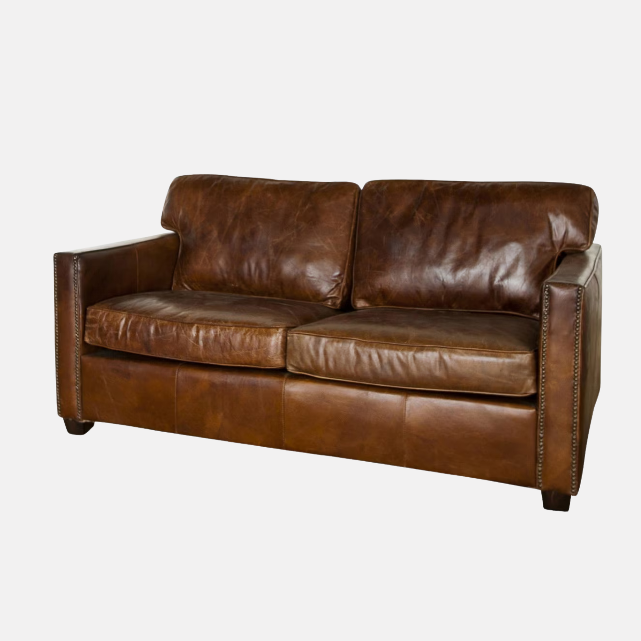 Mason Leather Sofa - Vintage Cigar