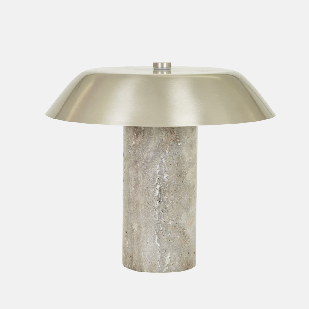 Luna Lamp Travertine