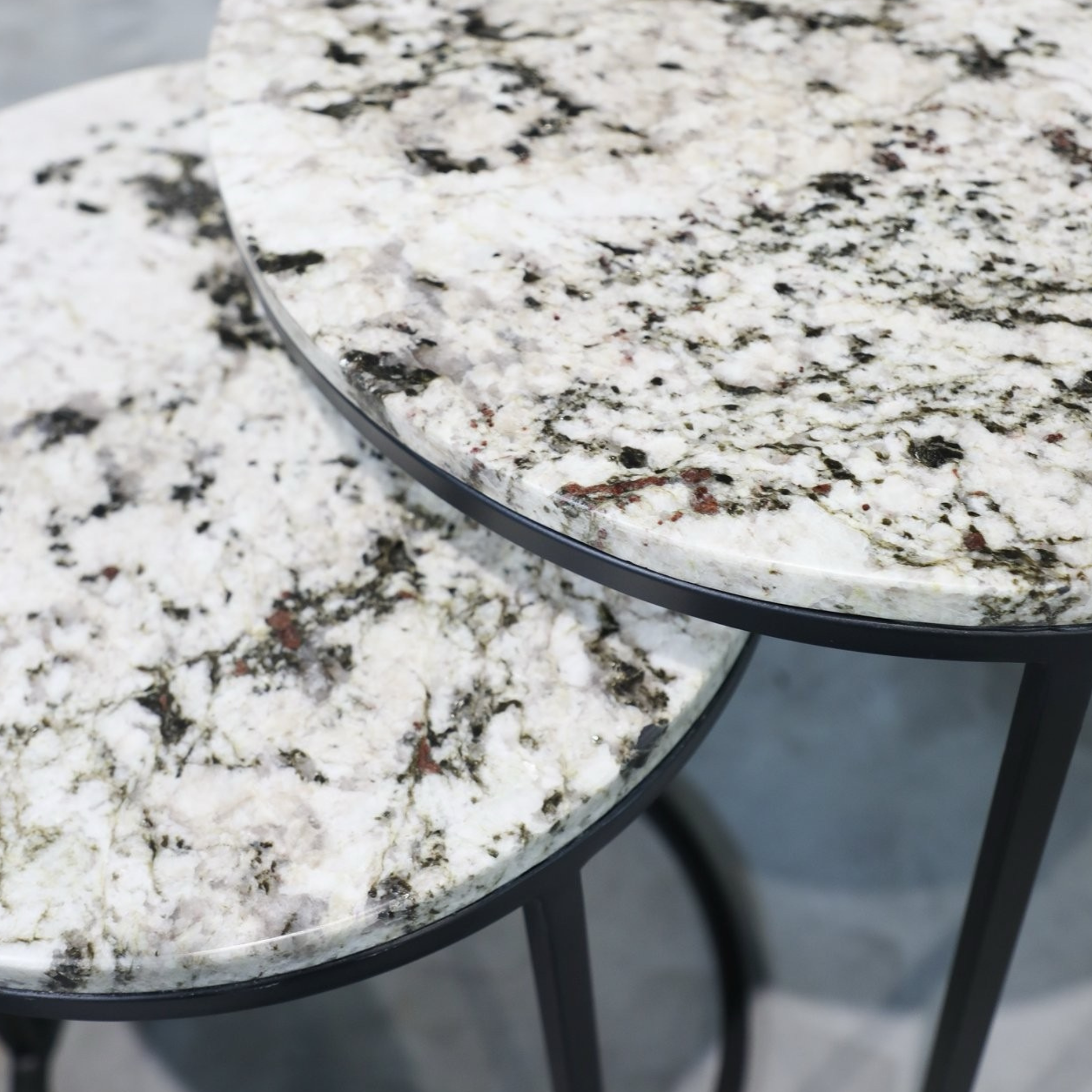 Monaco Marble Nest Side Tables - Alaska