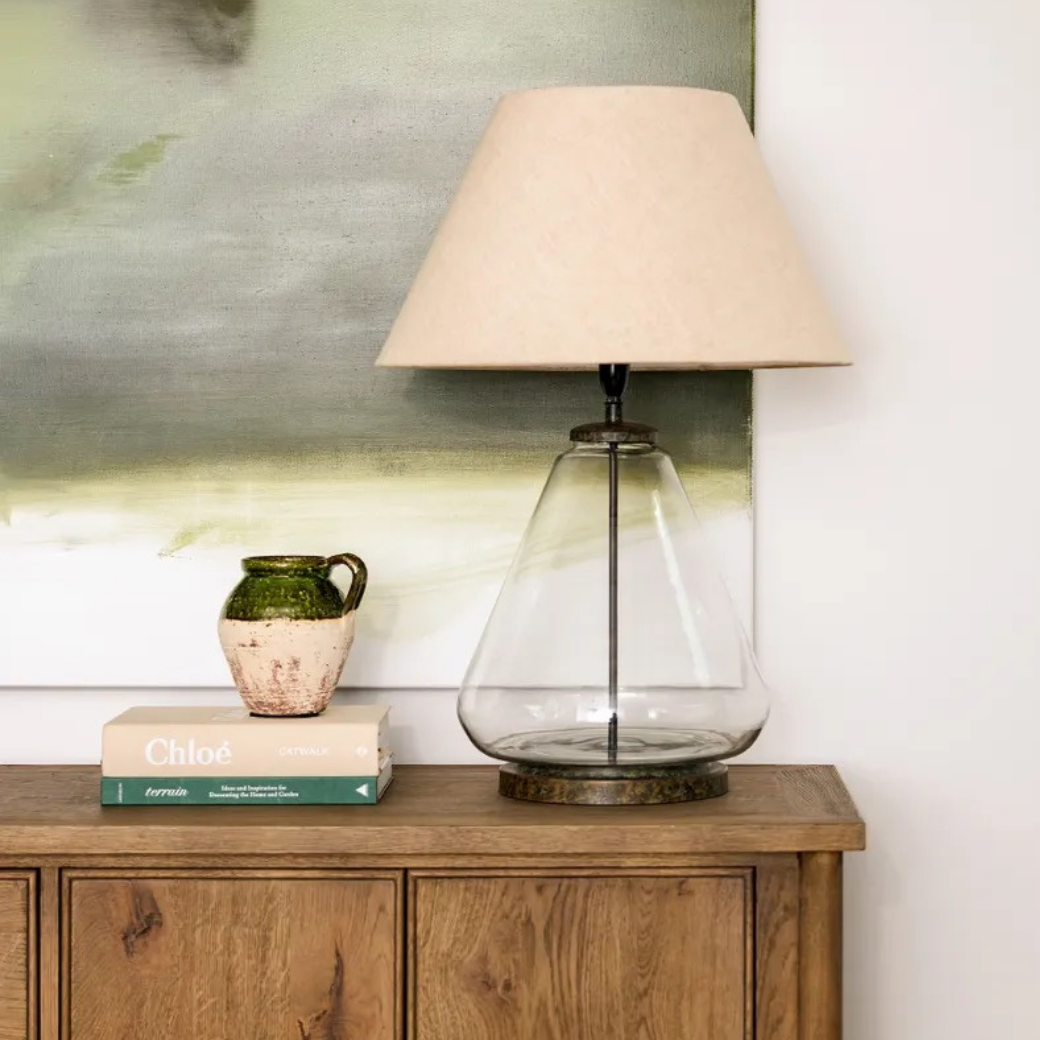 Tear Shape Glass Lamp