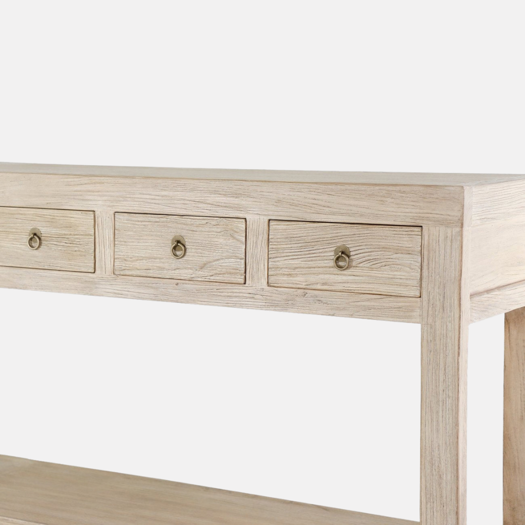 Casa 7 Drawer Console Table – Natural