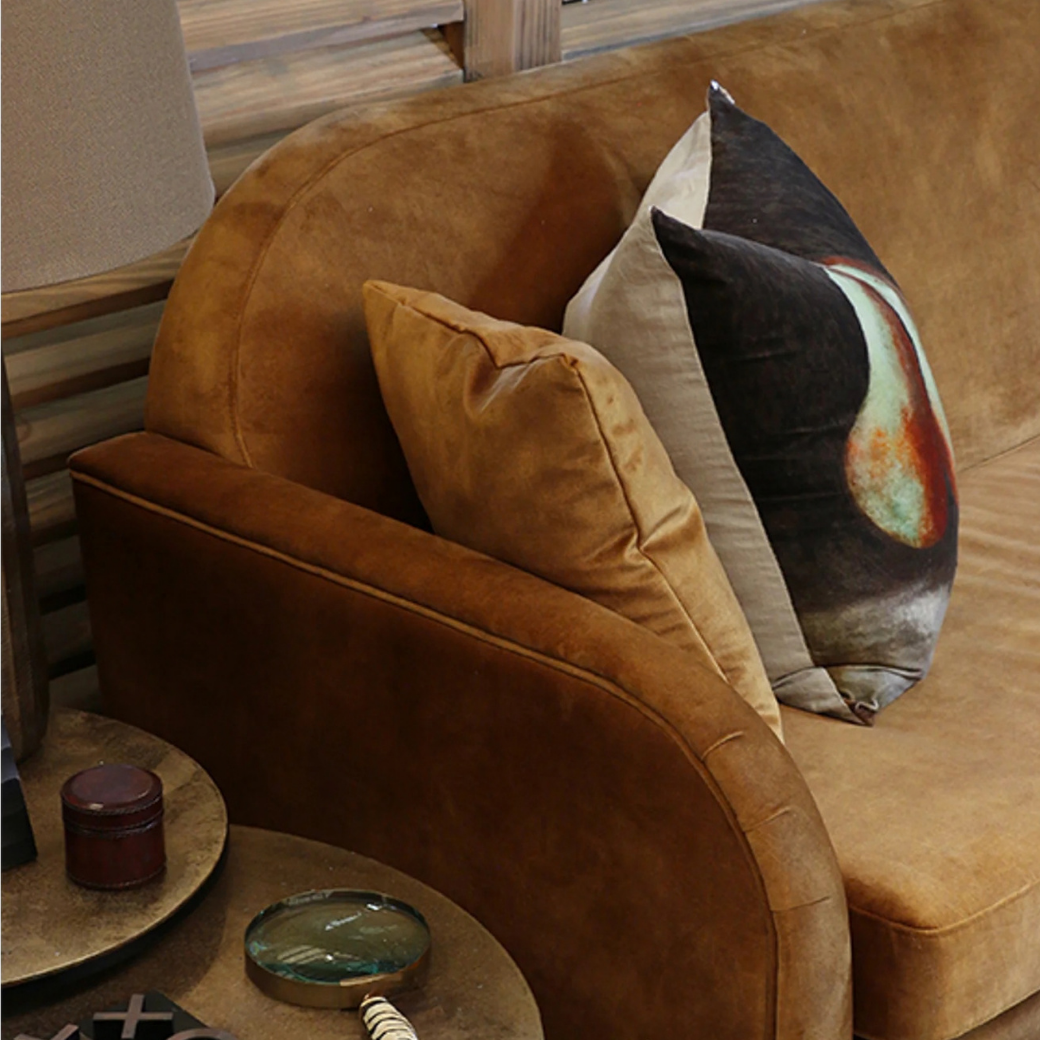 Costa Couch – Cognac Velvet