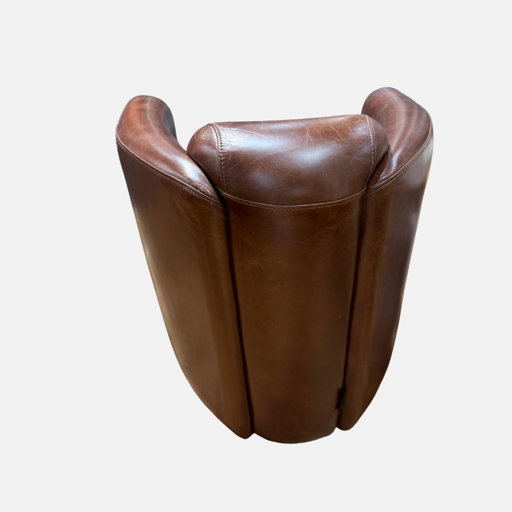 Rocket Leather Swivel Armchair