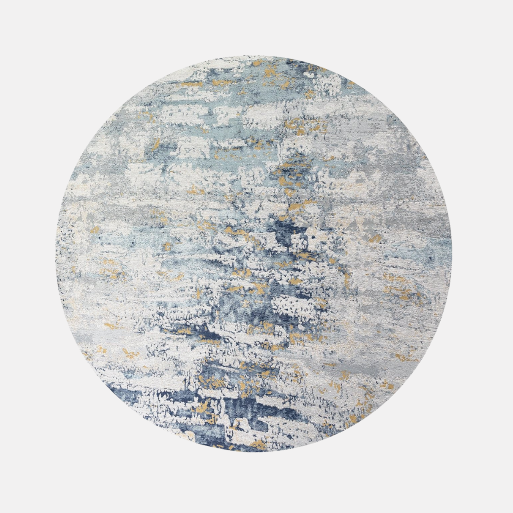 Adonis Round Rug - Palazzo Blue