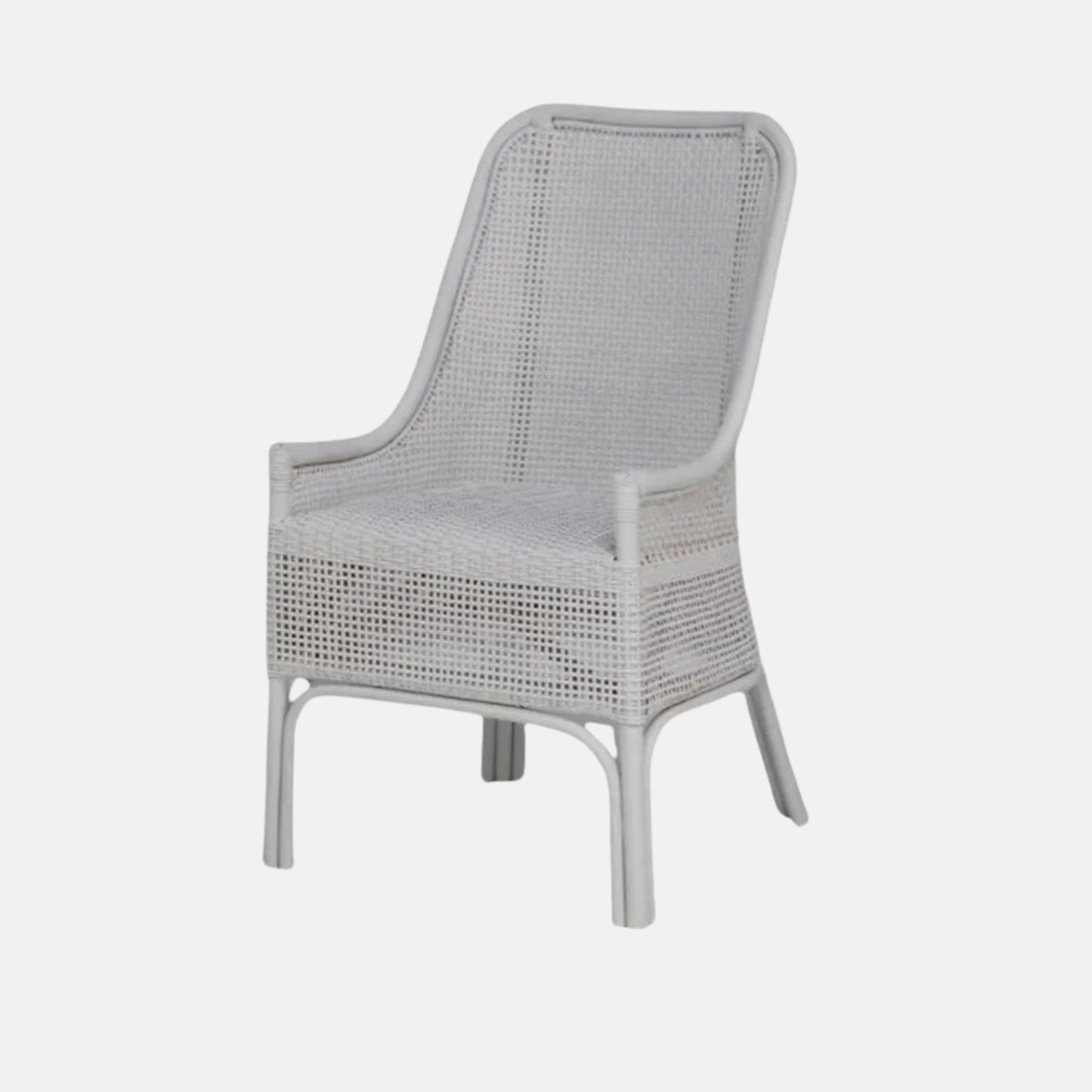Albany Rattan Dining Chair - Whitewash