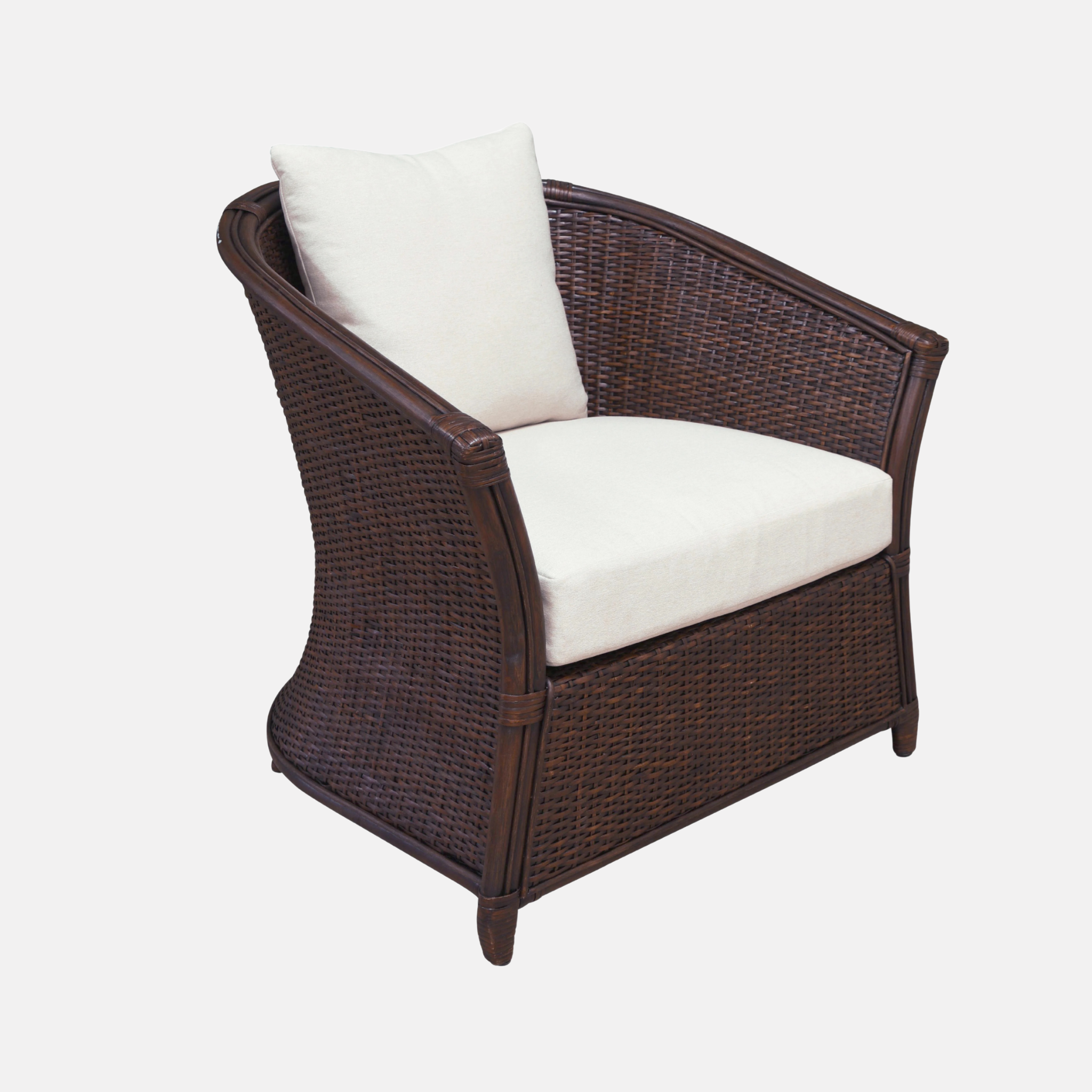 Amara Plantation Rattan  Armchair -  Chocolate