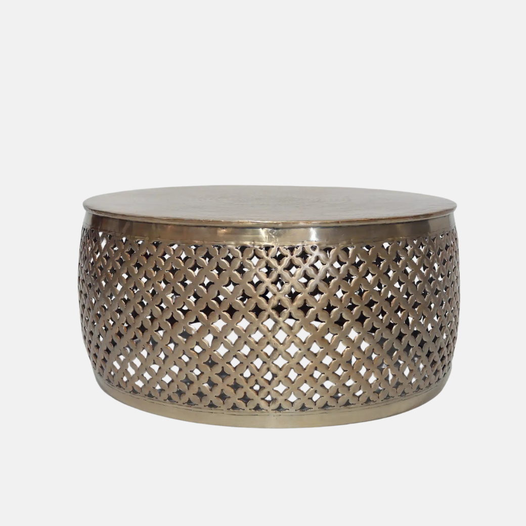 Amara Cutwork Coffee Table – Pale Gold