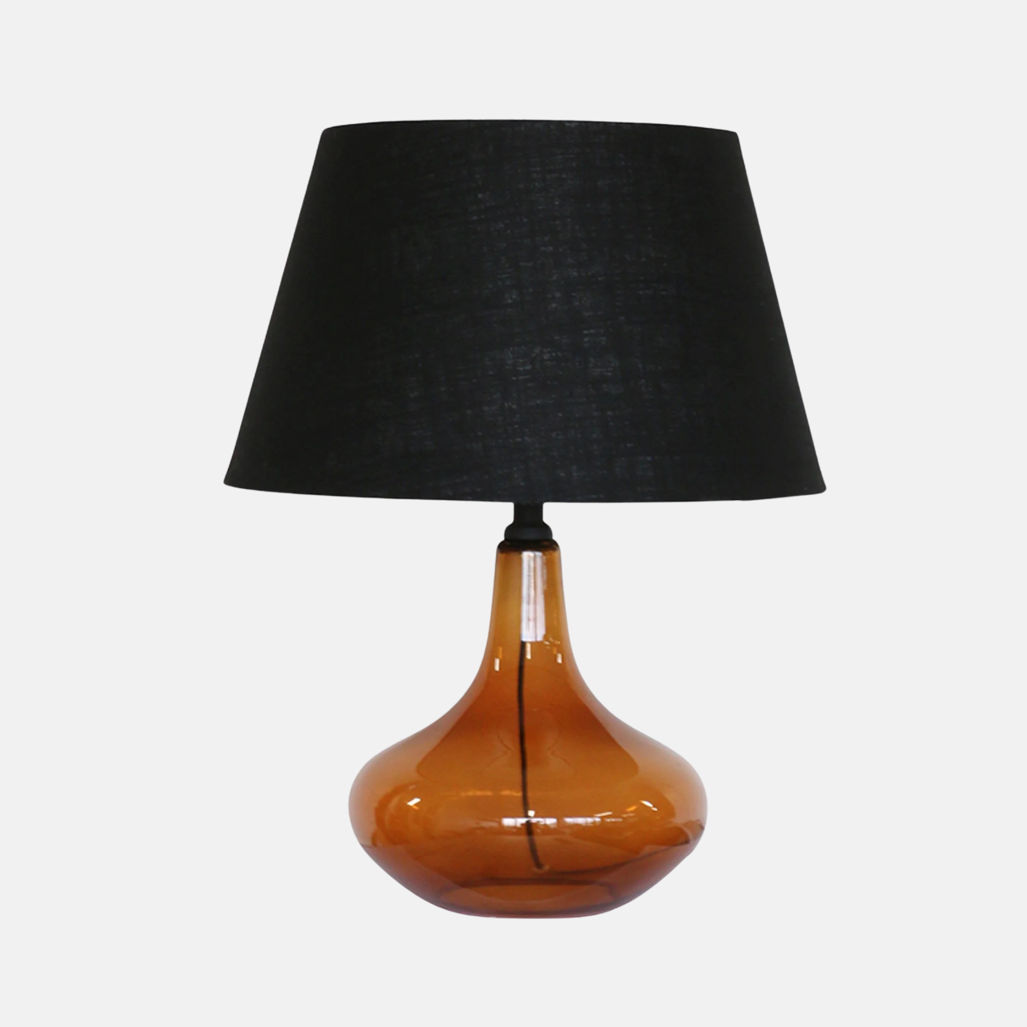 Amber Glass Table Lamp
