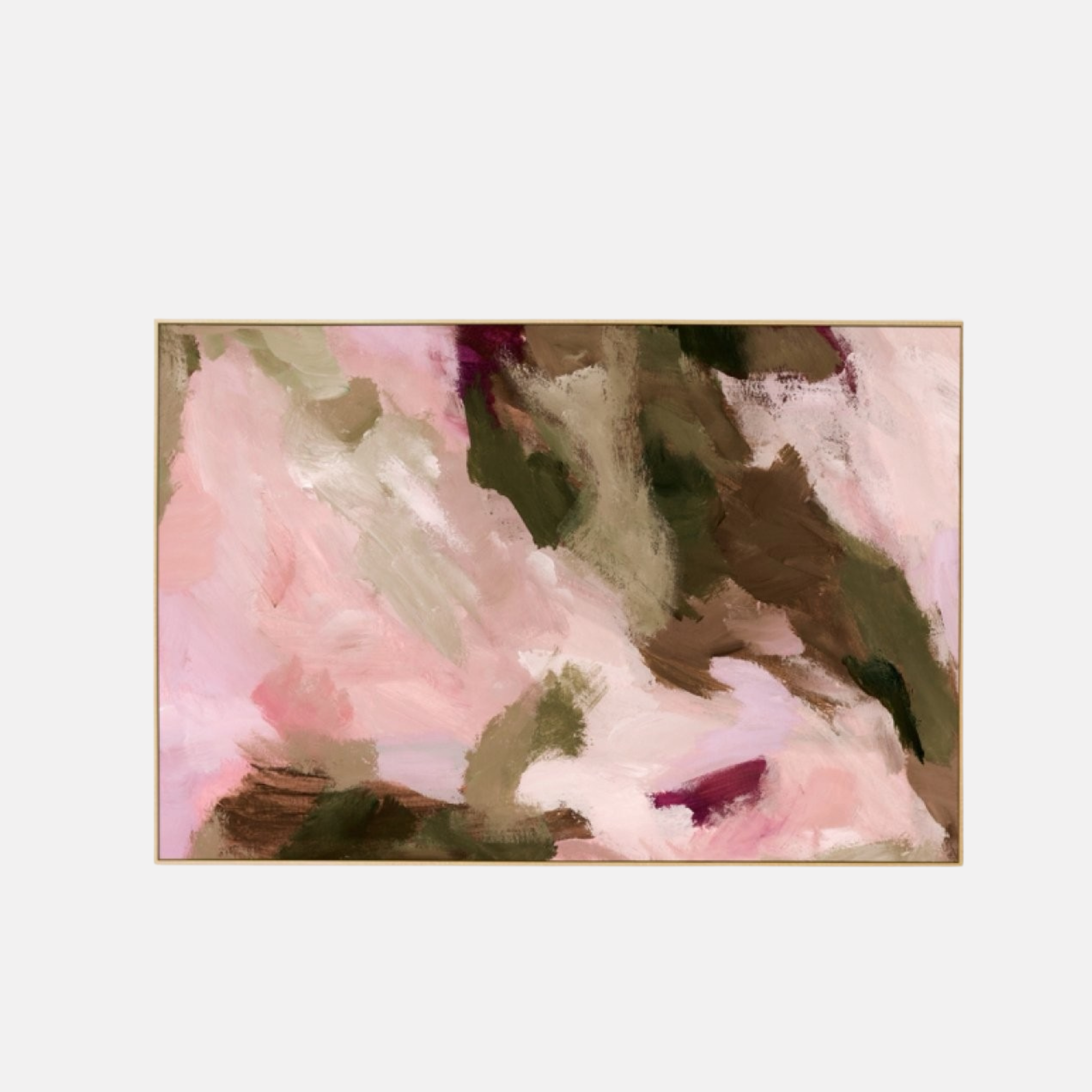 Anise Pink Framed Canvas
