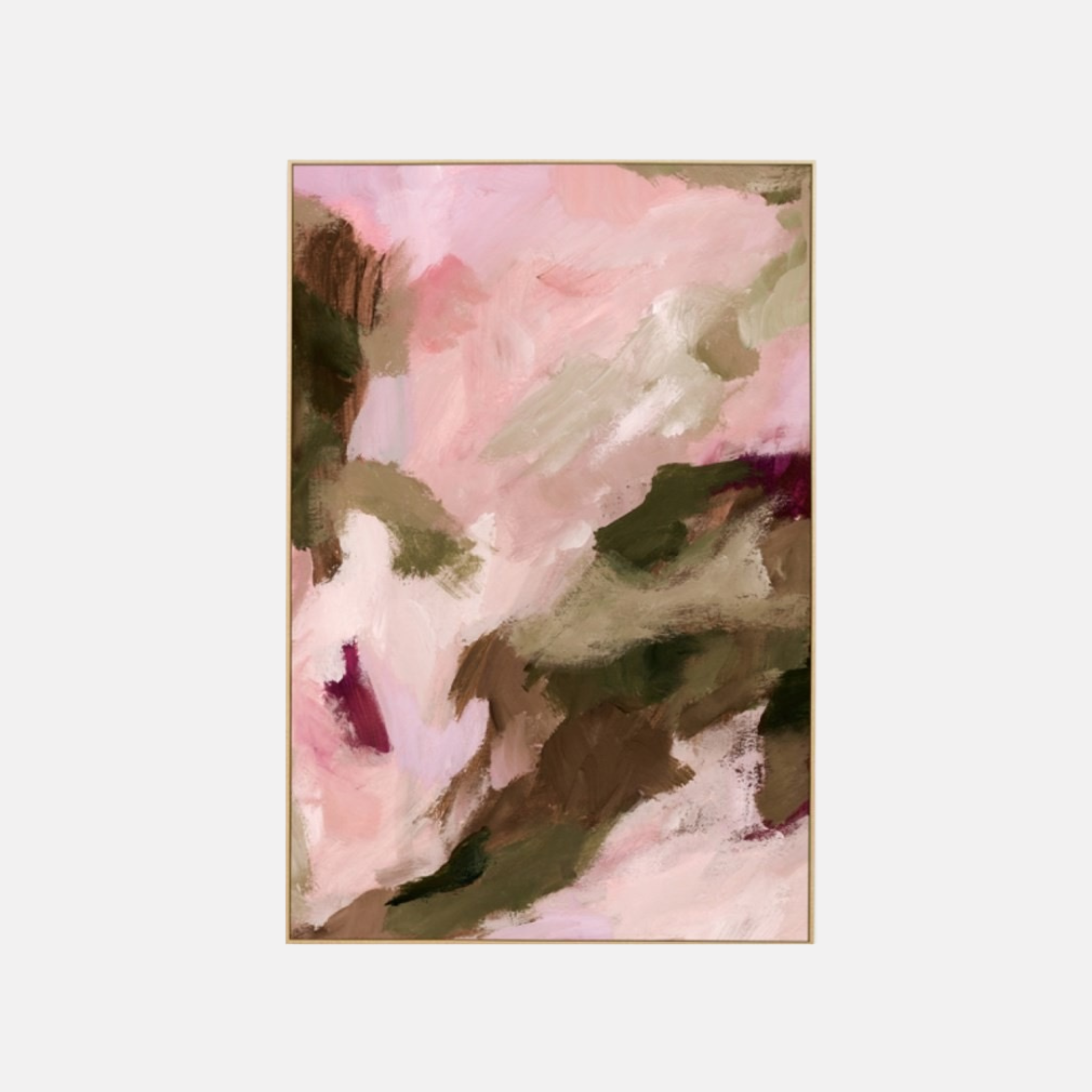 Anise Pink Framed Canvas