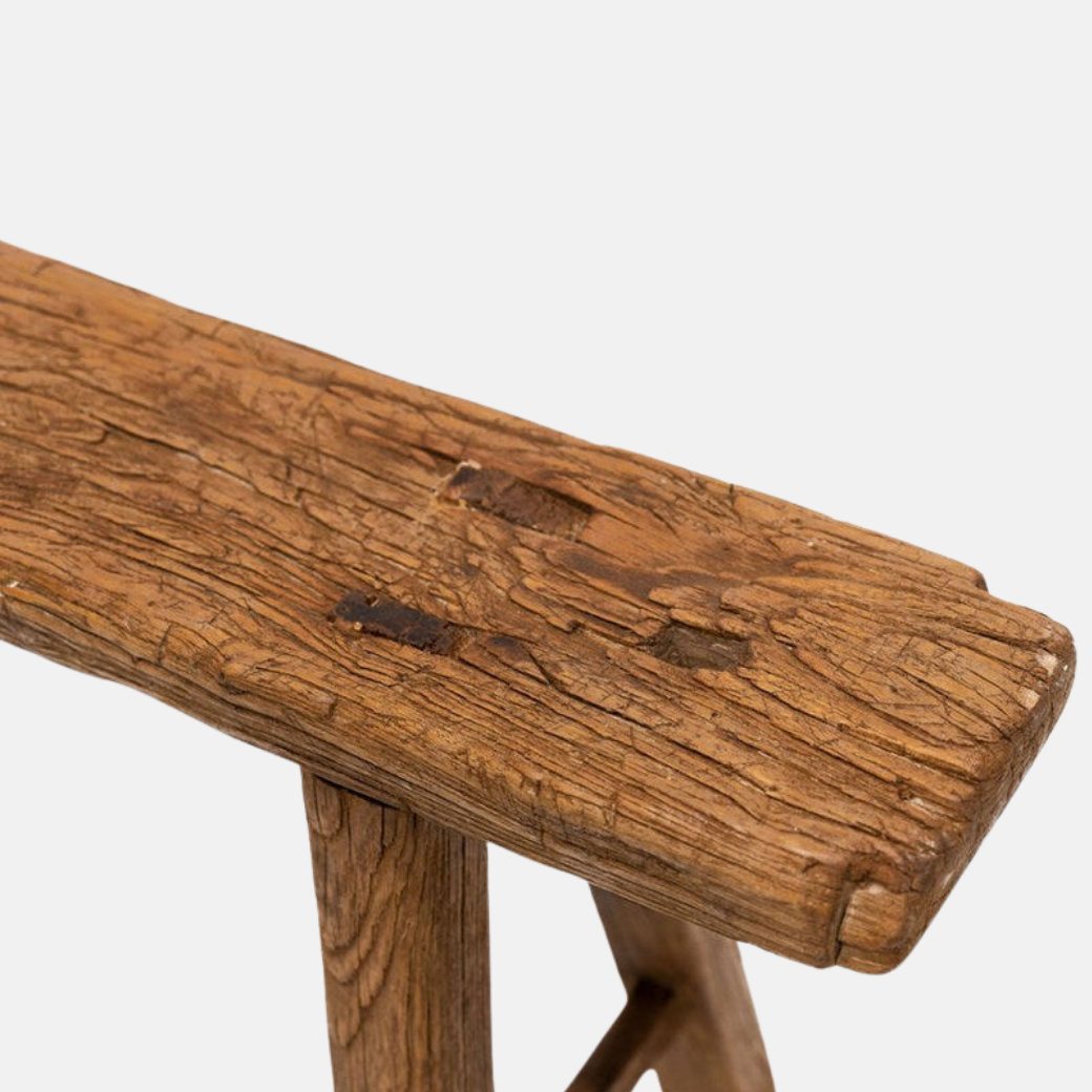 Antique Elm Narrow Bench