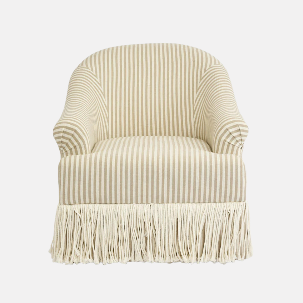 Atelier Fringed Stripe Armchair