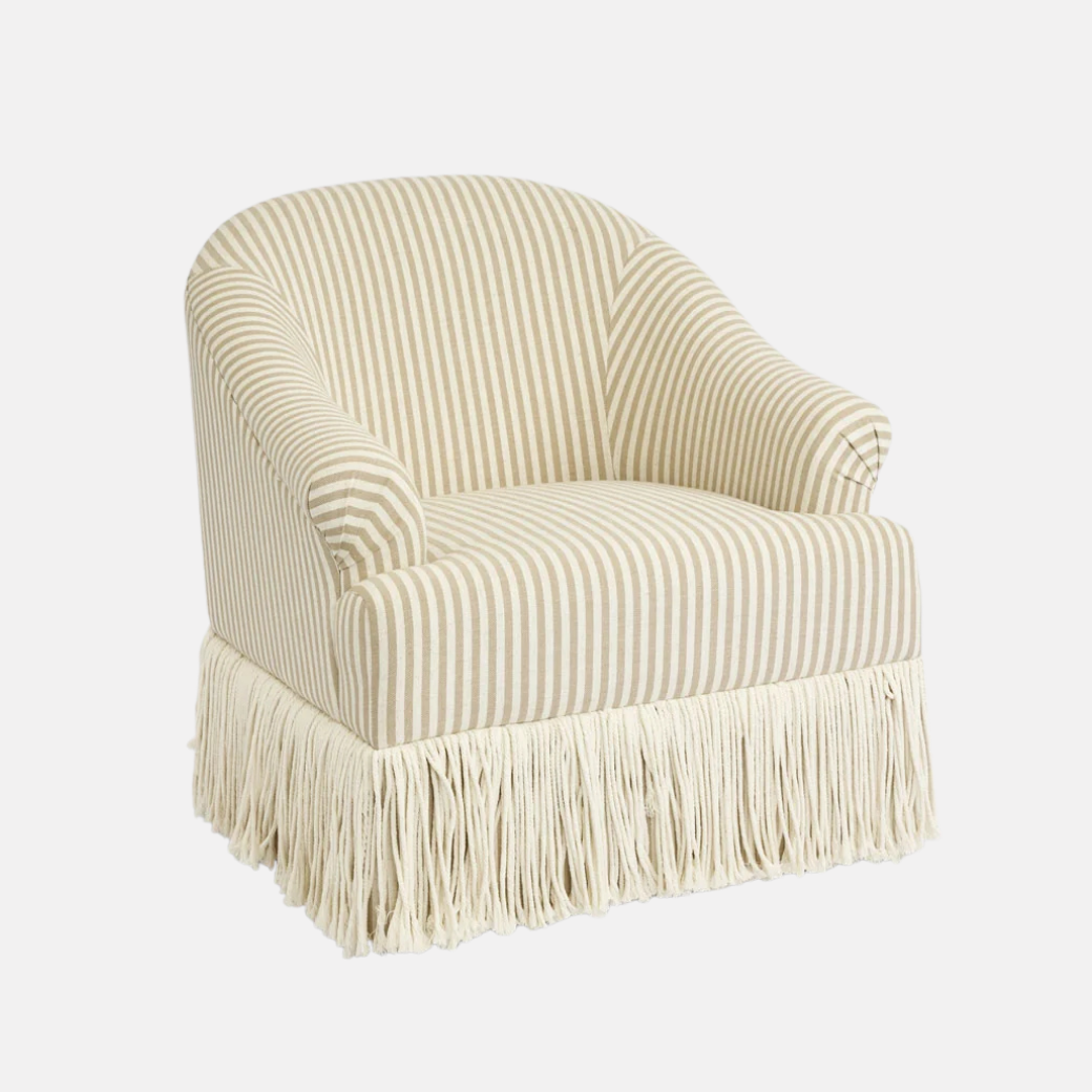 Atelier Fringed Stripe Armchair