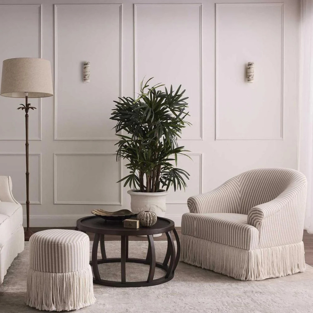 Atelier Fringed Stripe Armchair