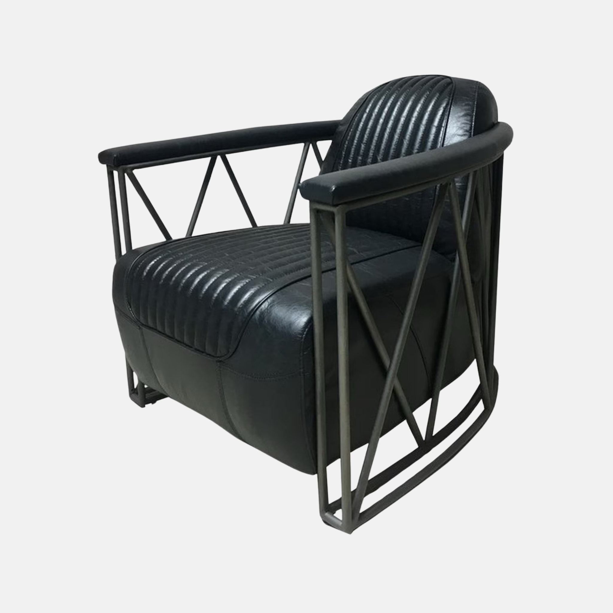 B52 Leather Armchair - Black