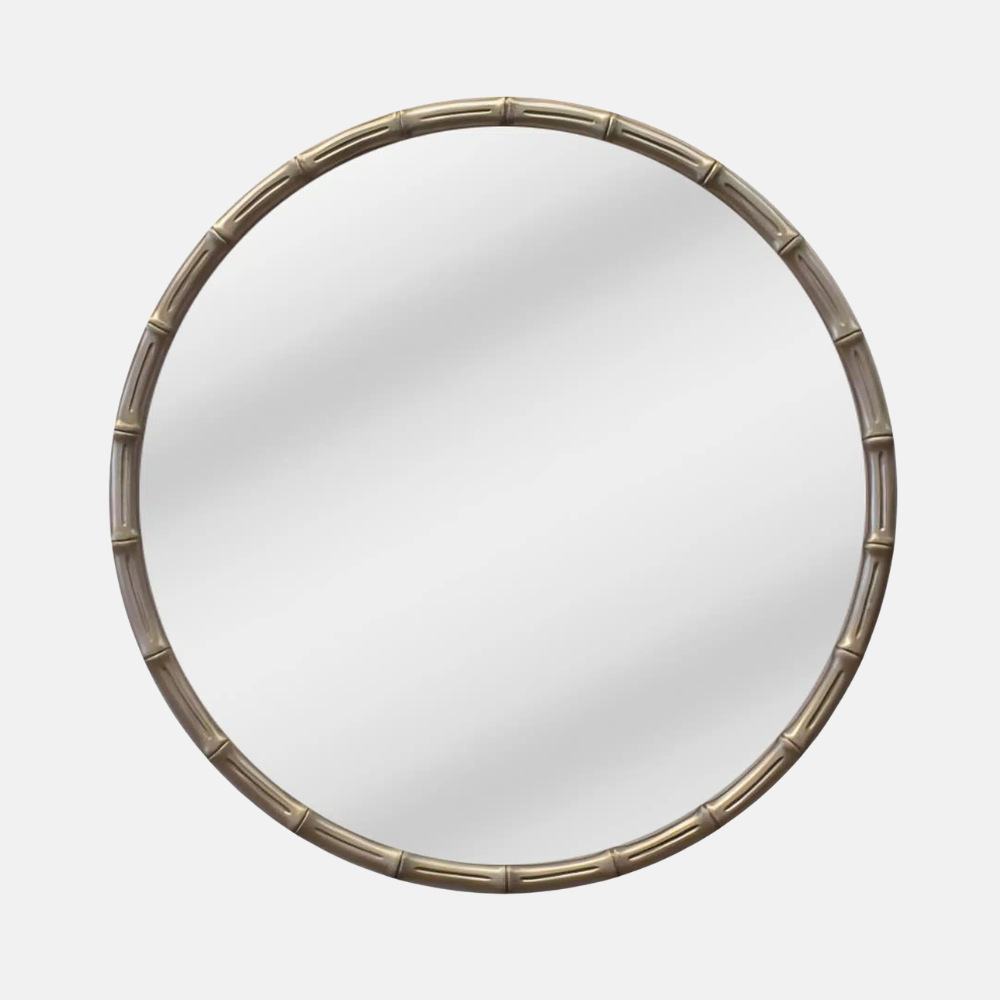 Bamboo Mirror - Antique Silver