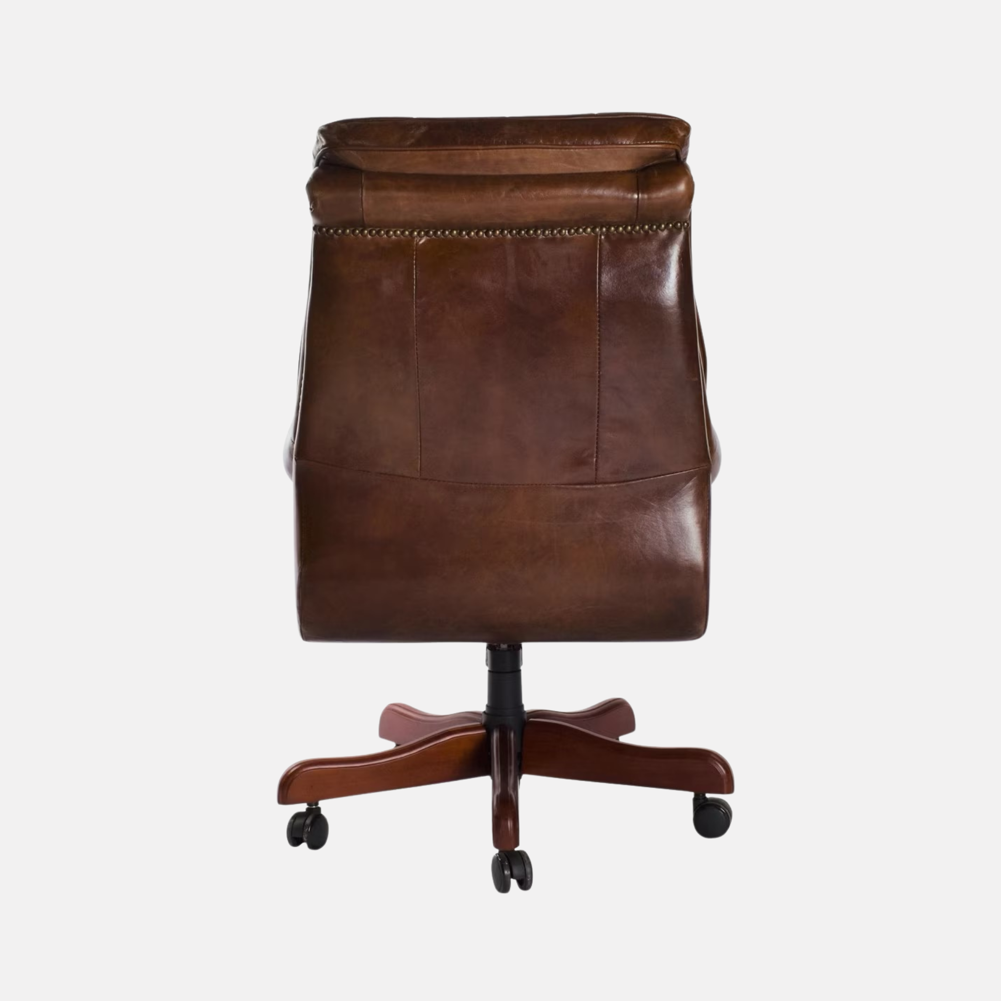 Bankers Leather Chair - Brown