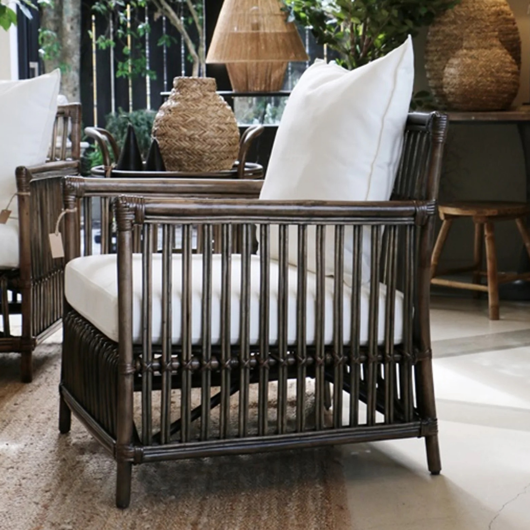Bermuda Armchair Walnut Rattan