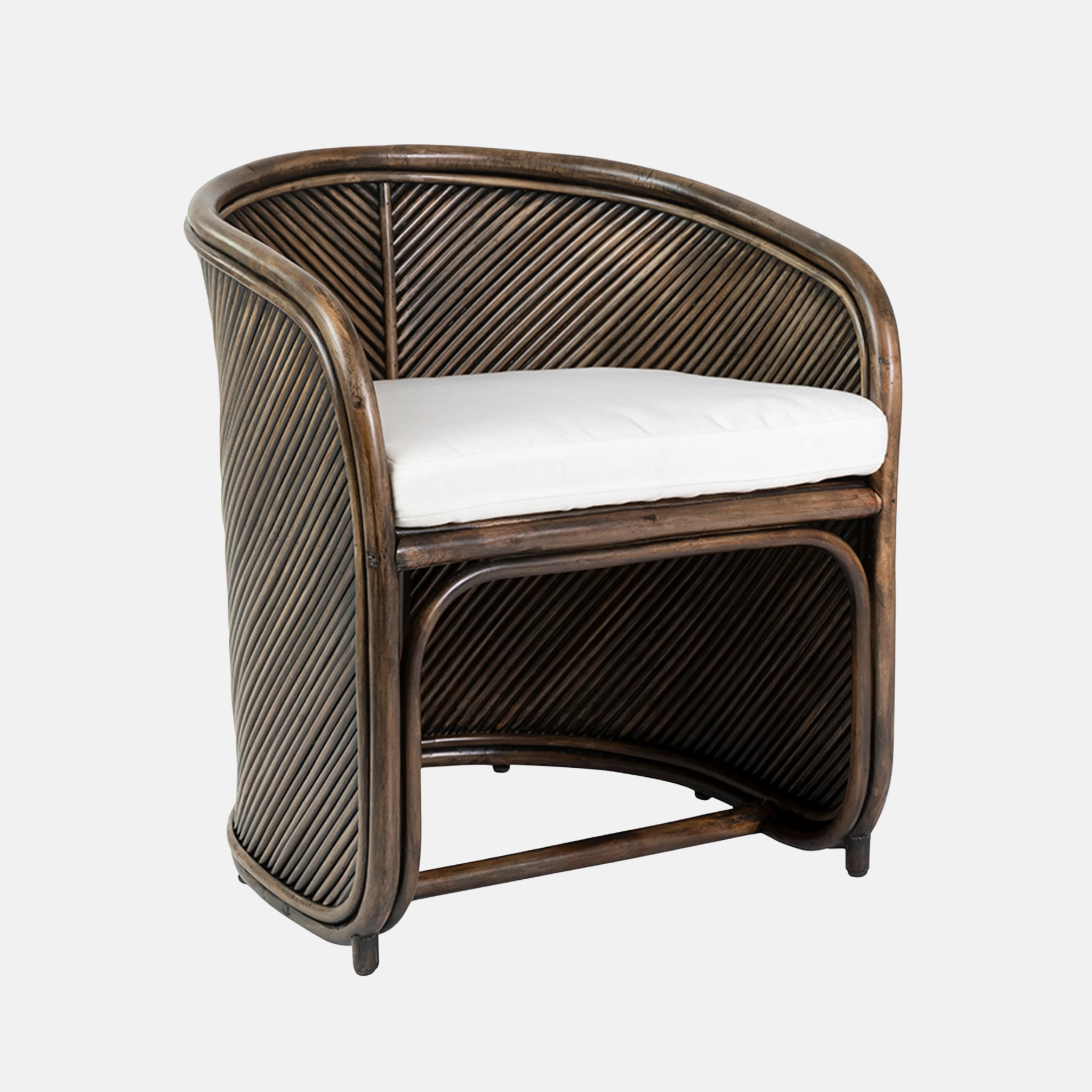 Bermuda Dining Chair Walnut Rattan