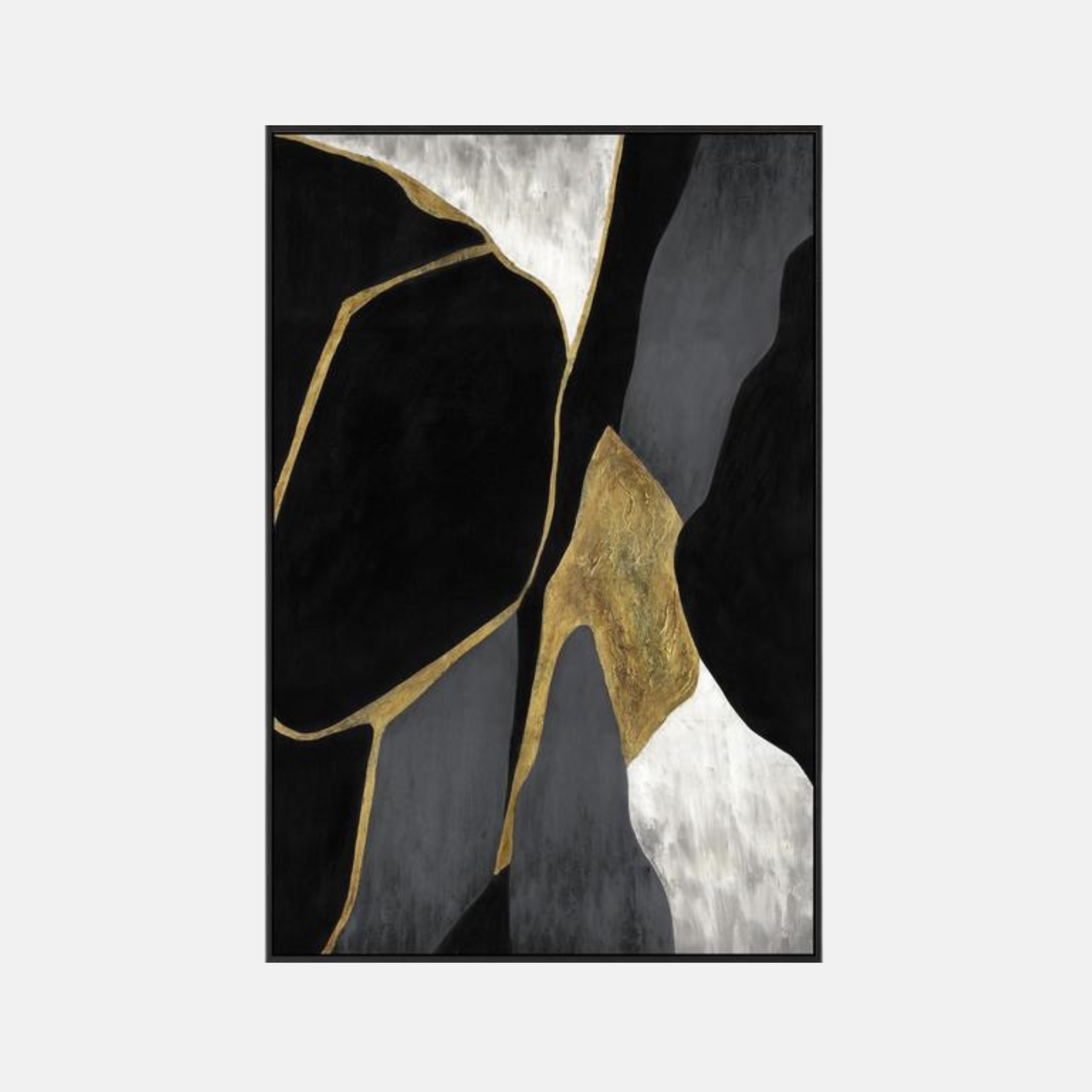 Patched Gold Foil Canvas