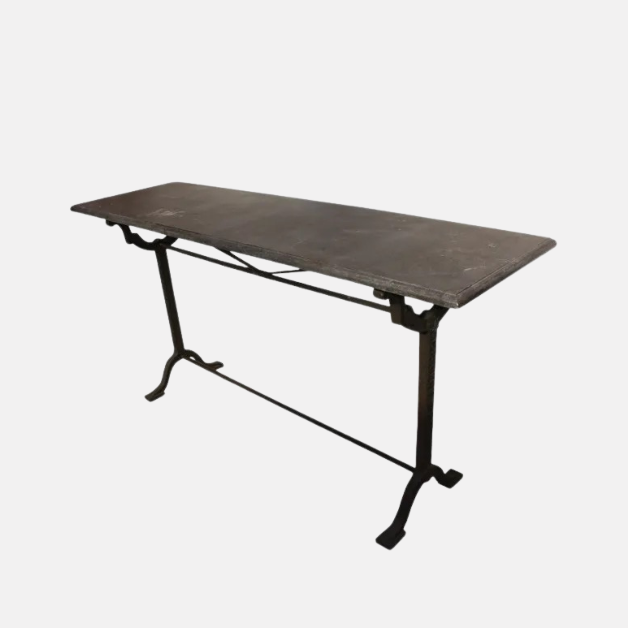 Wrought Iron Console - Blue Stone Top