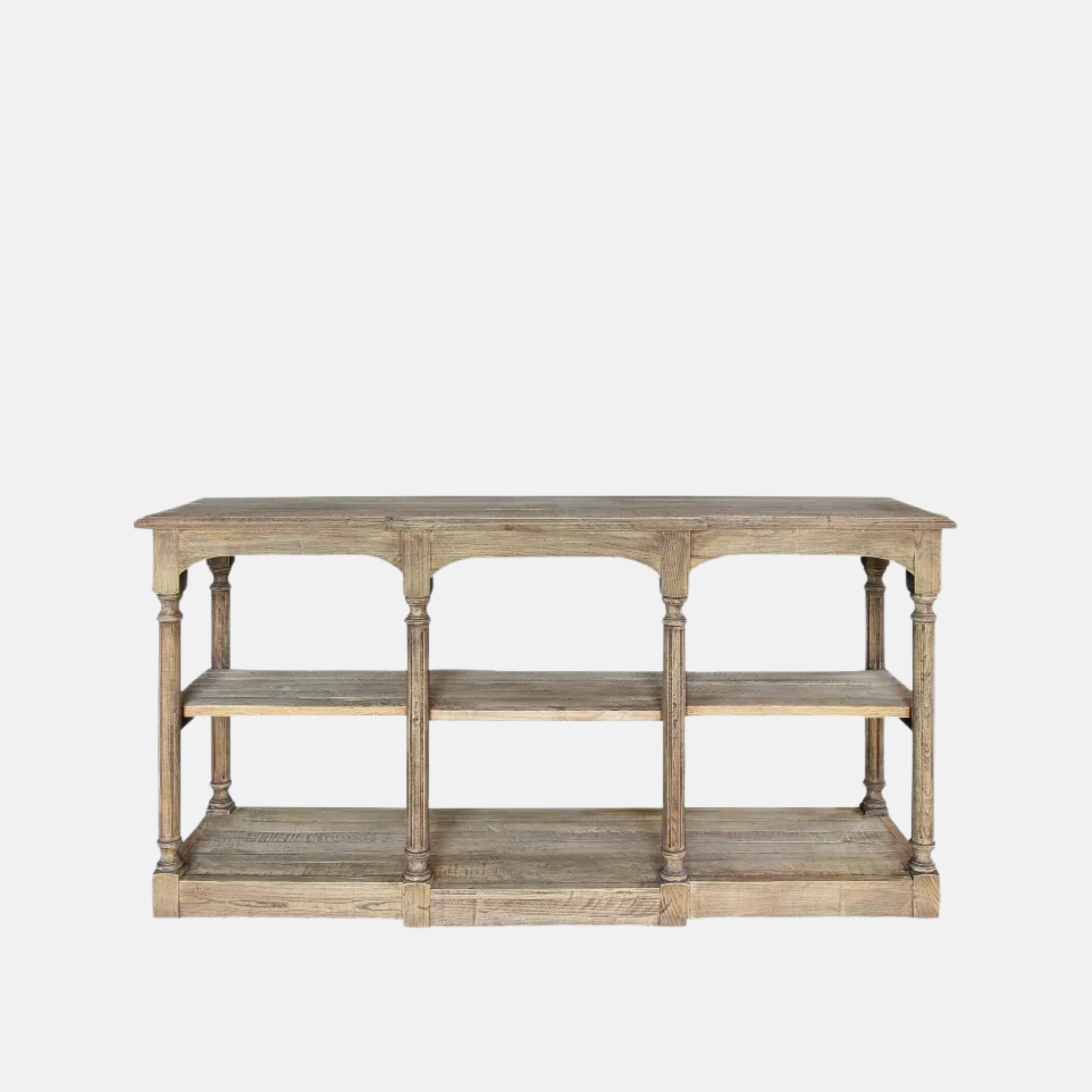 Breakfront Hall Table Reclaimed Oak