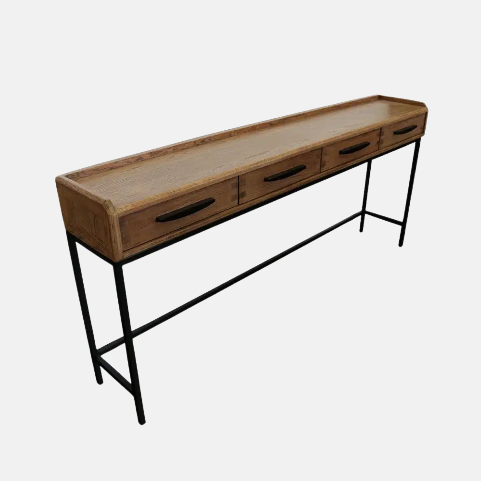 Carlton Oak Four Drawer Console