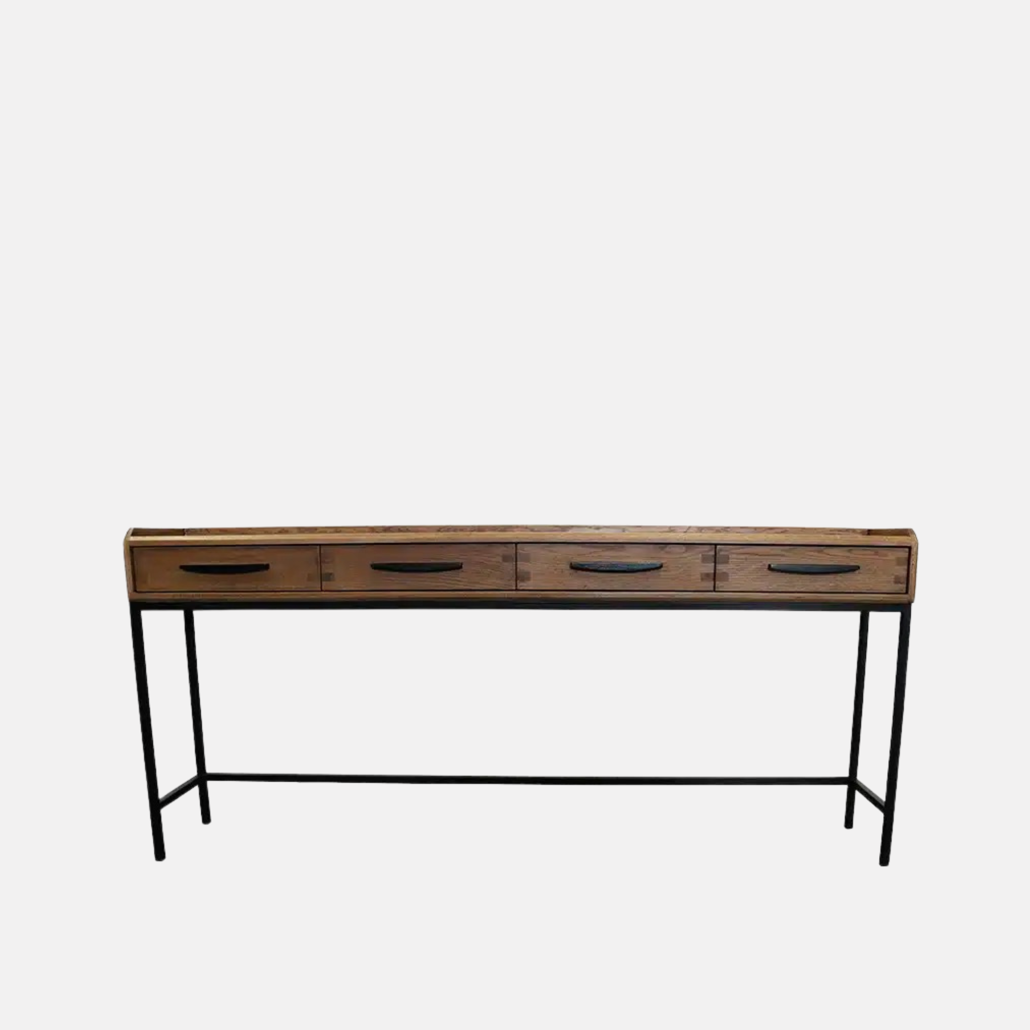 Carlton Oak Four Drawer Console