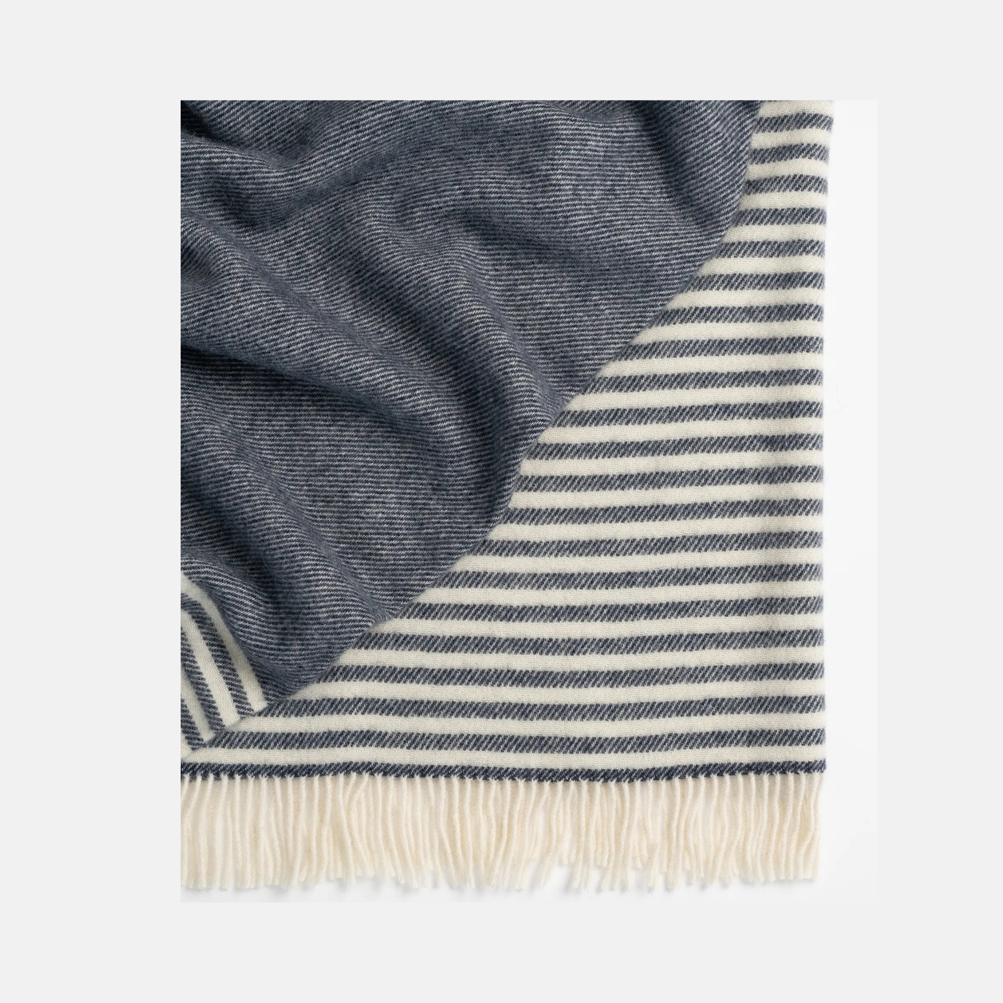 Catlins Wool Throw - Navy