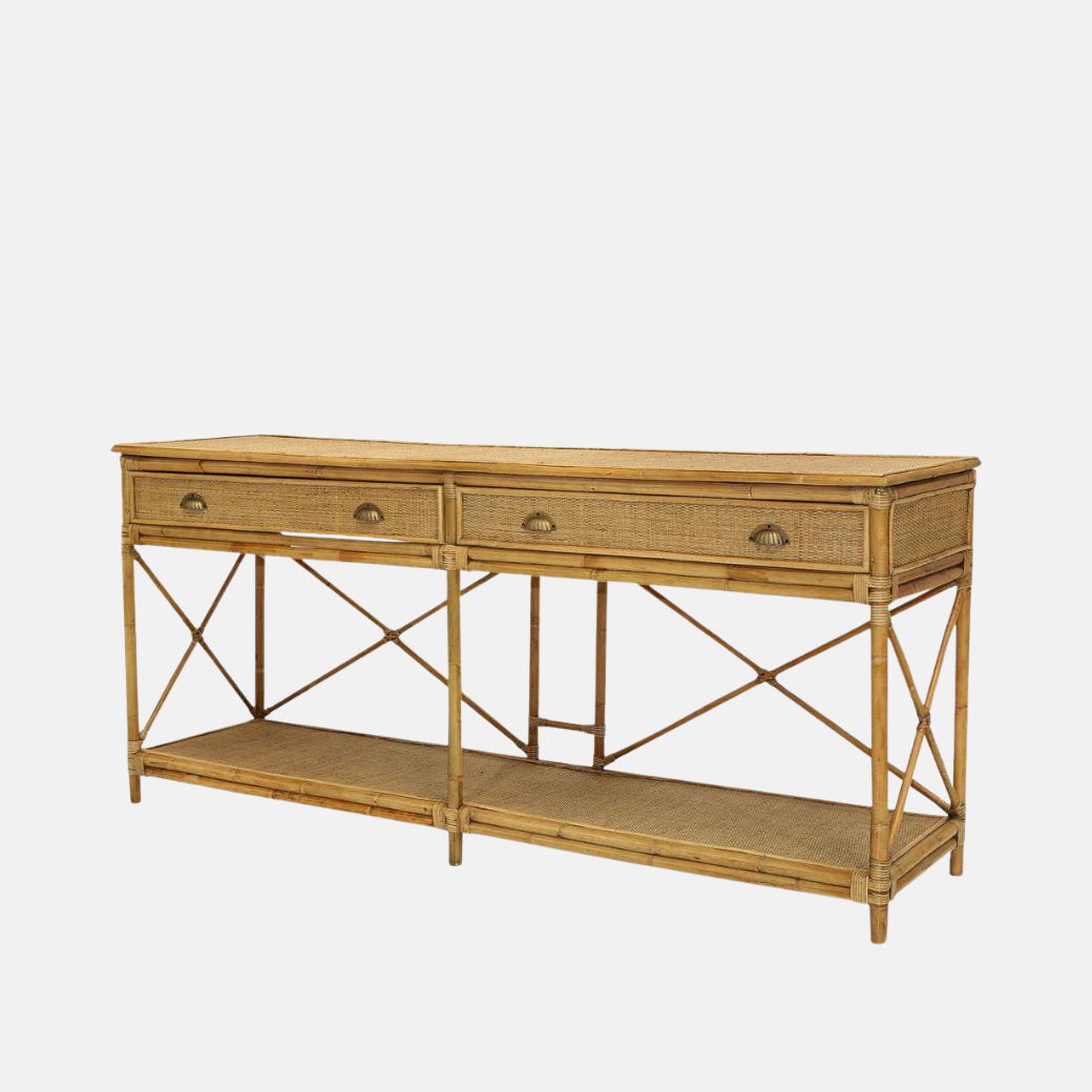 Cayman Double Rattan Console - Large