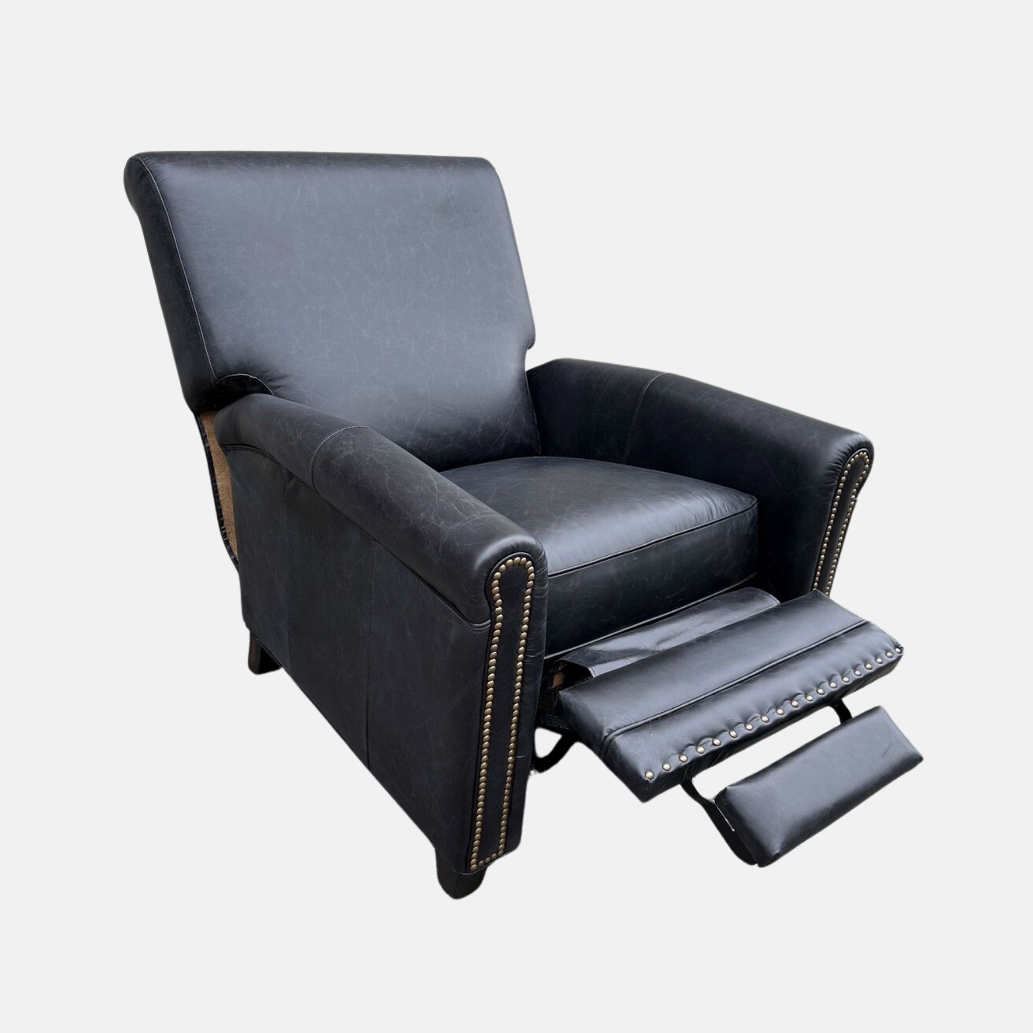 Chatswood Leather Armchair Recliner - Black