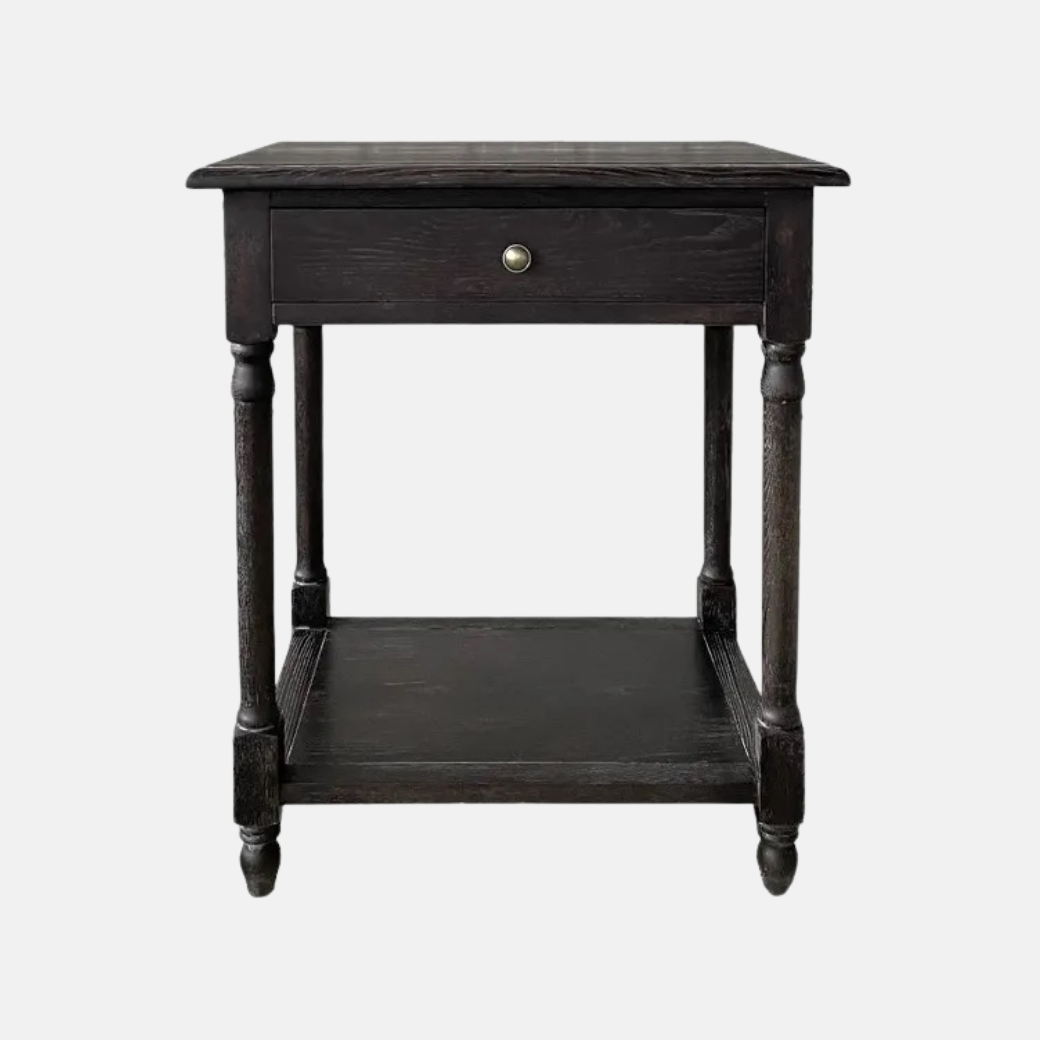 Chloe Bedside - Black Oak