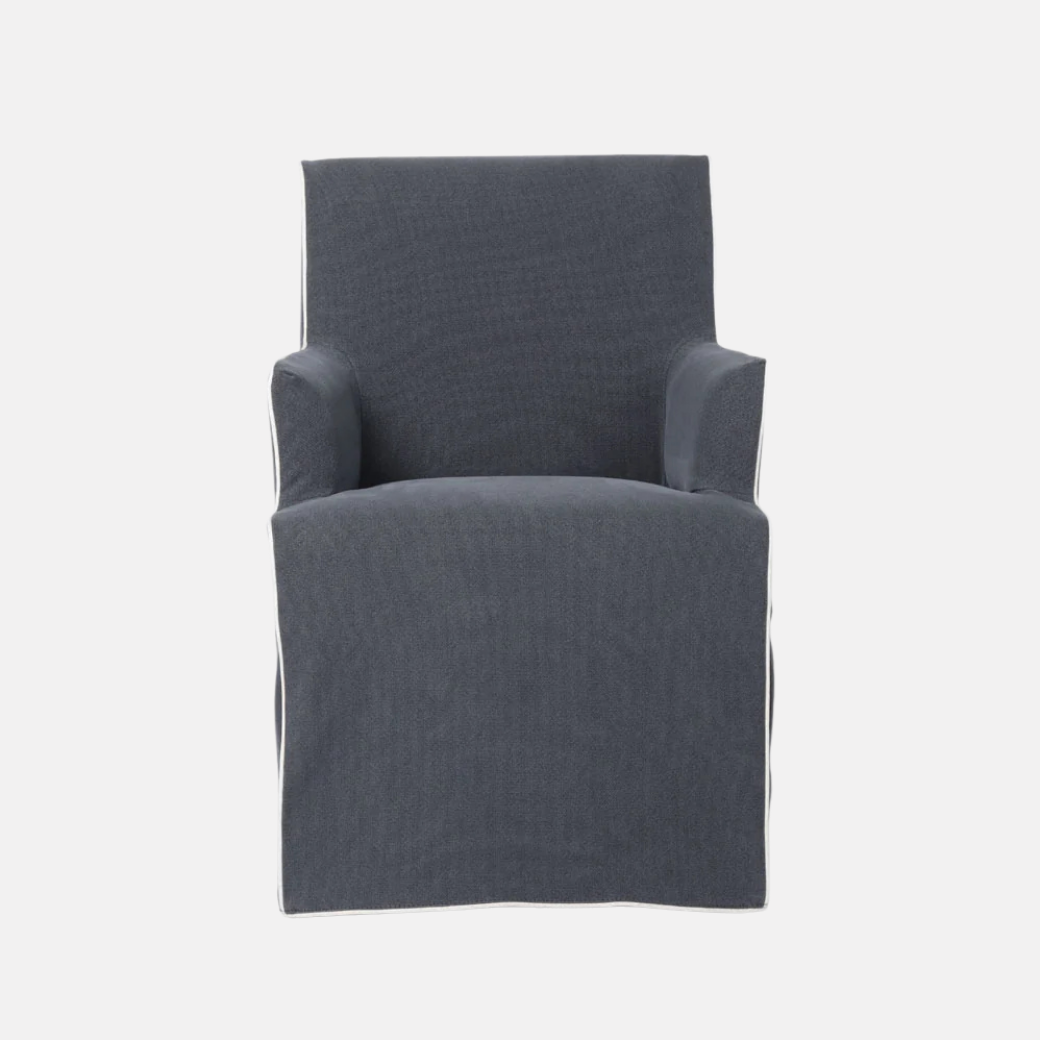 Clifton Slipcover Dining Chair With Arms