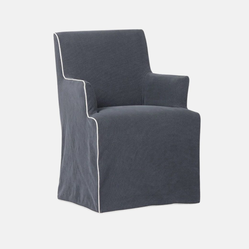 Clifton Slipcover Dining Chair With Arms