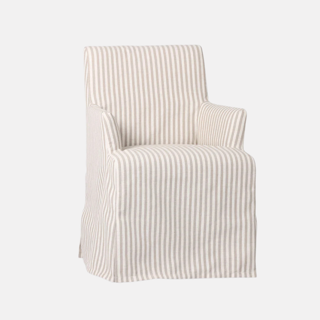 Clifton Slipcover Dining Chair With Arms